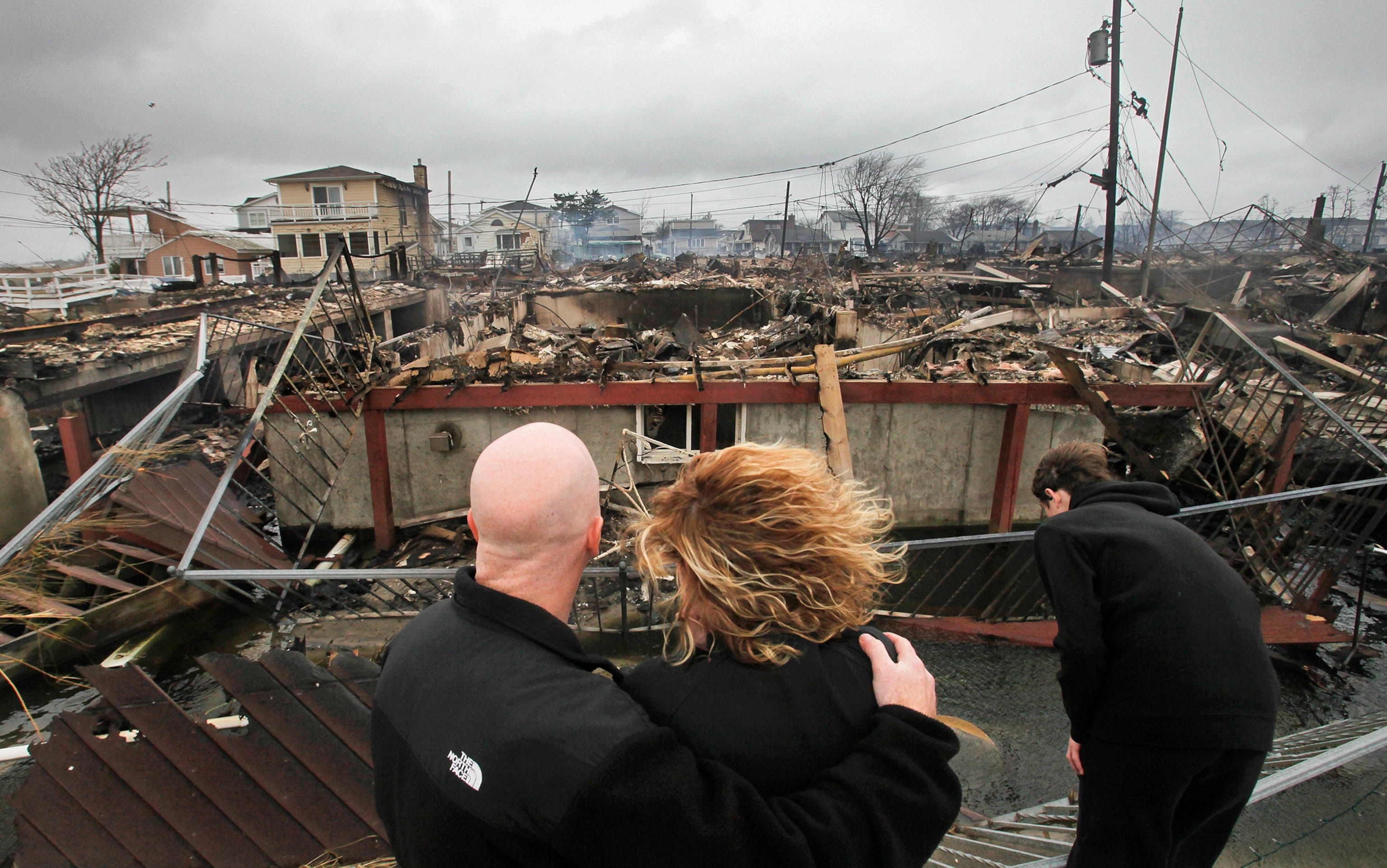 a dog and an abandoned home.
