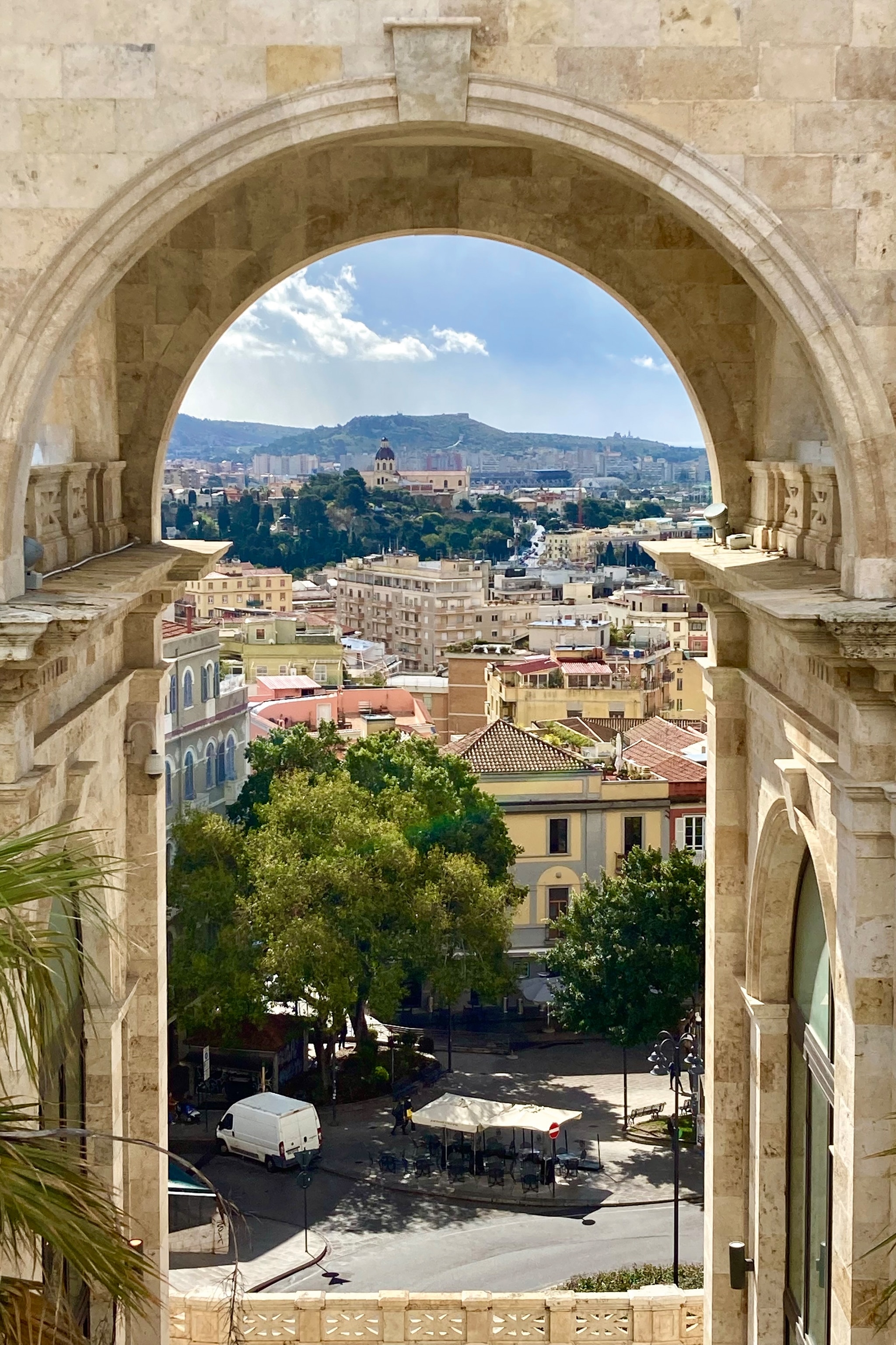 Views across Cagliari from the Saint Remy Bastion