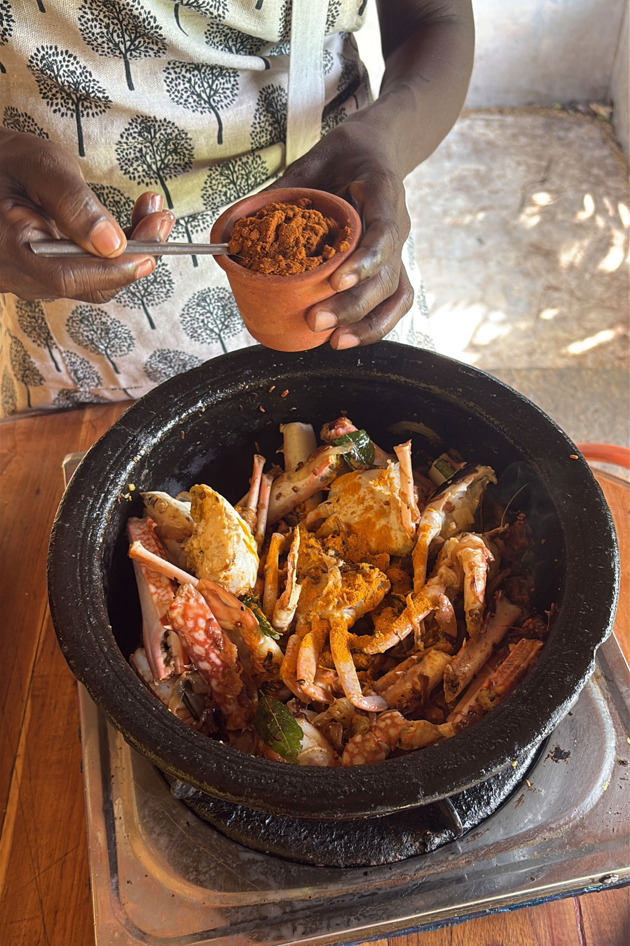 Jaffna crab curry cooking demo