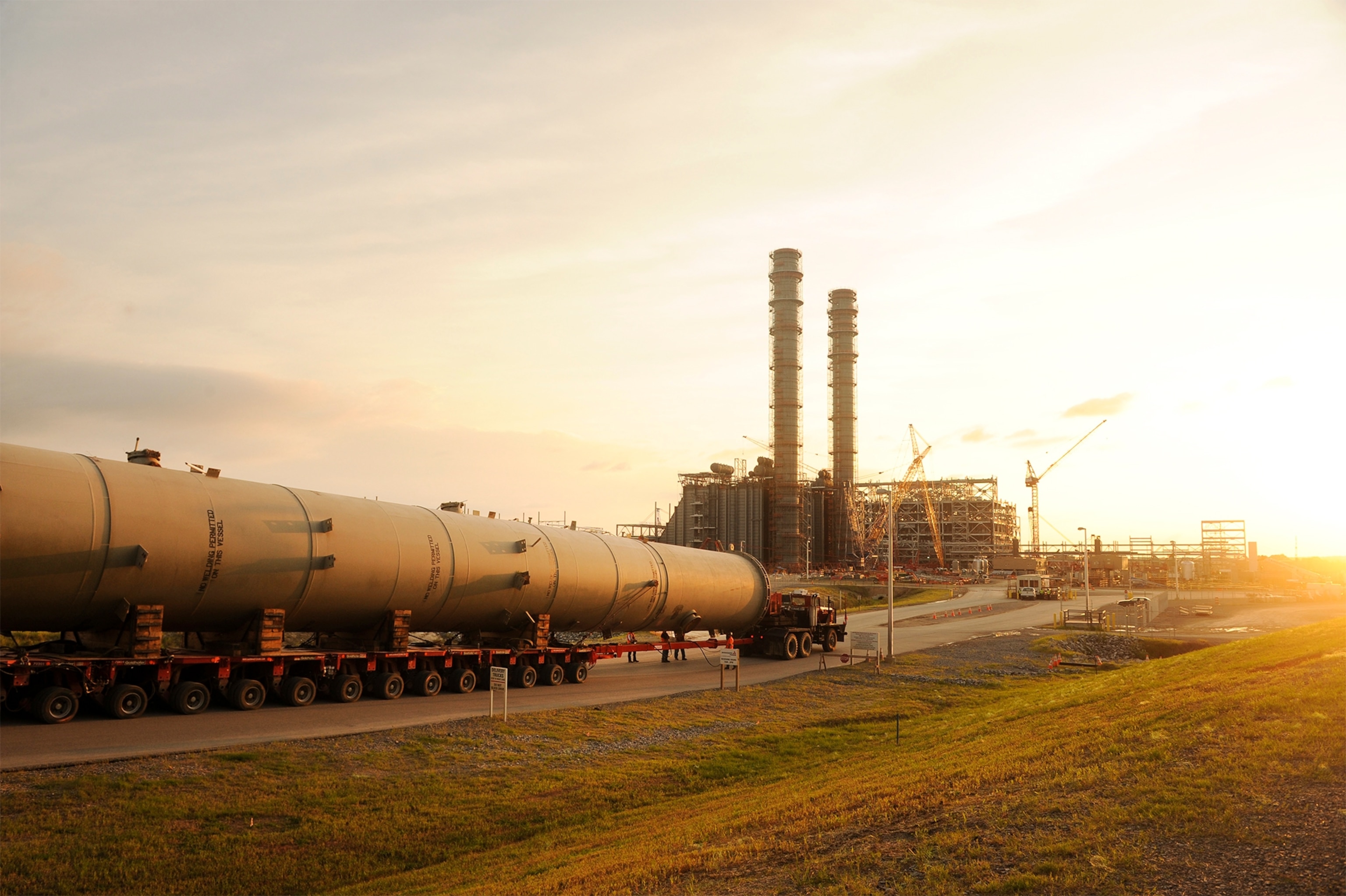 a truck carrying a Carbon Dioxide absorber.
