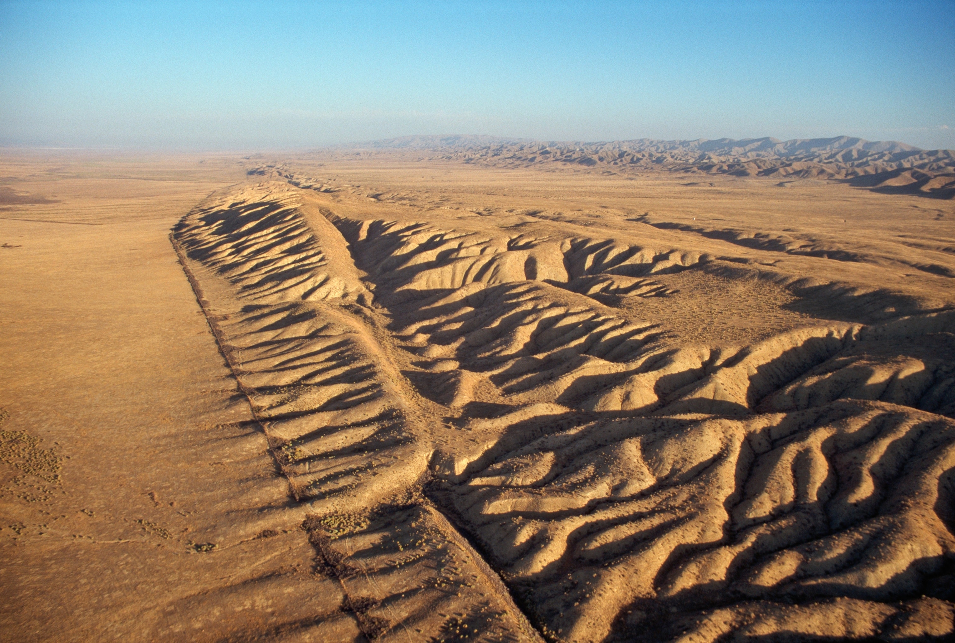 Aerial photo of the San Andreas Fault.