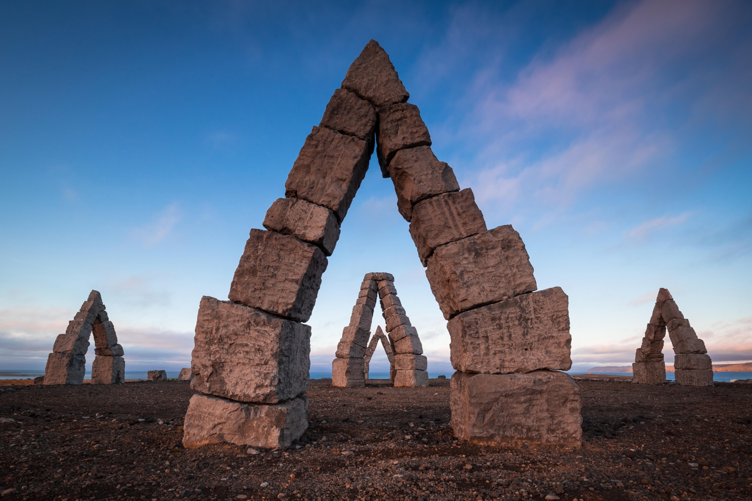 Arctic Henge a massive sundial near the village of Raufarhöfn
