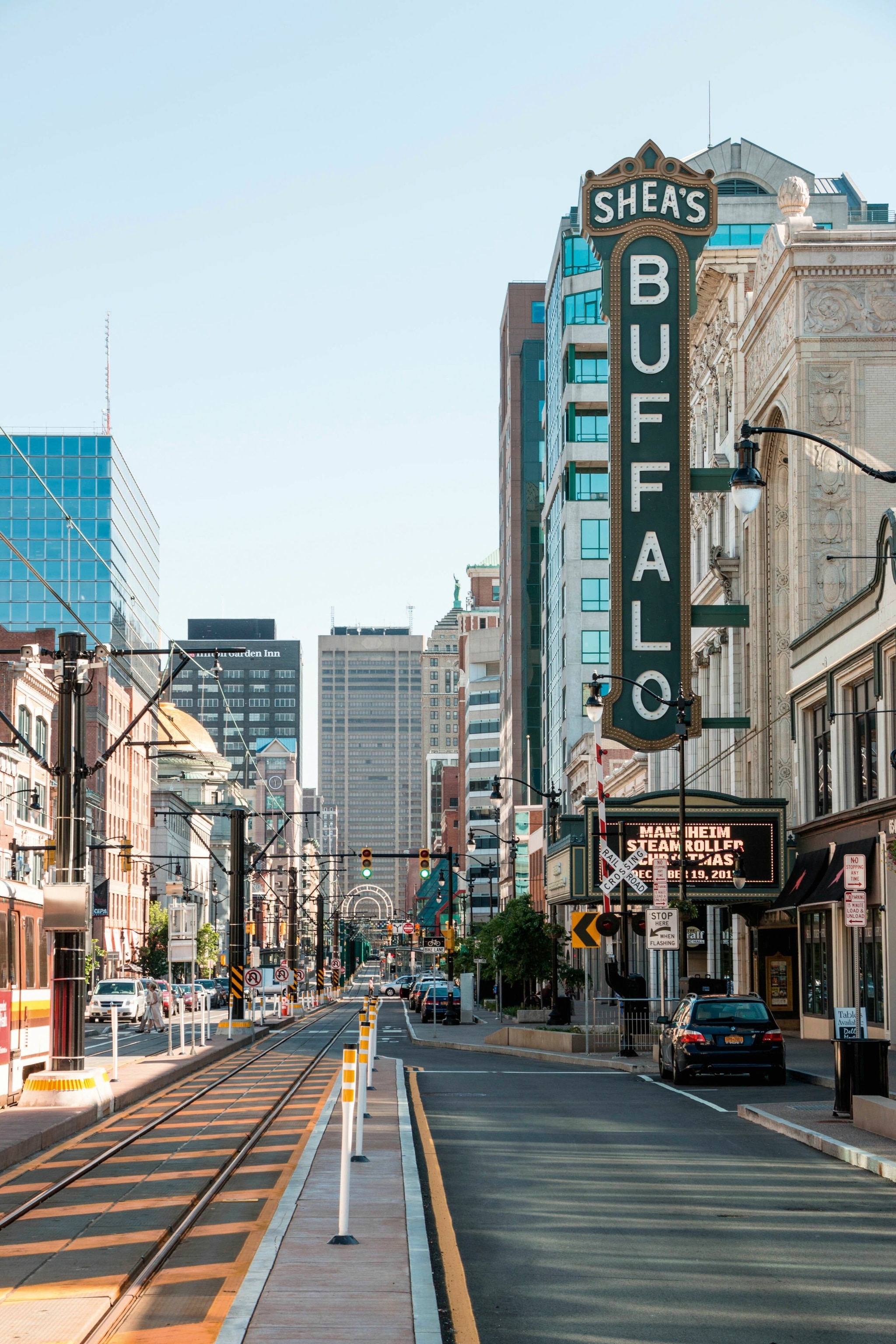 The view southwards down Main Street in downtown.