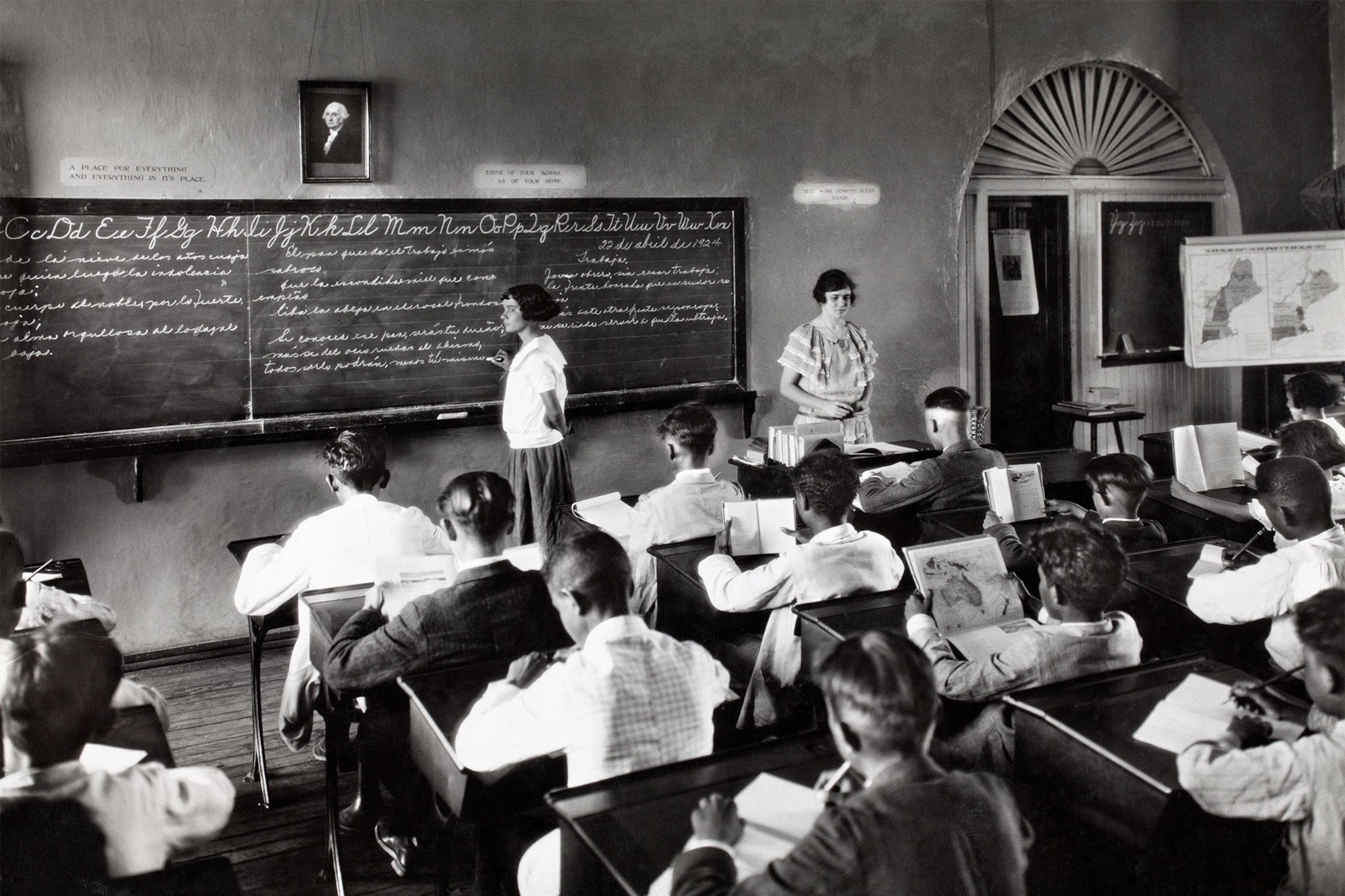 students in a classroom in Puerto Rico