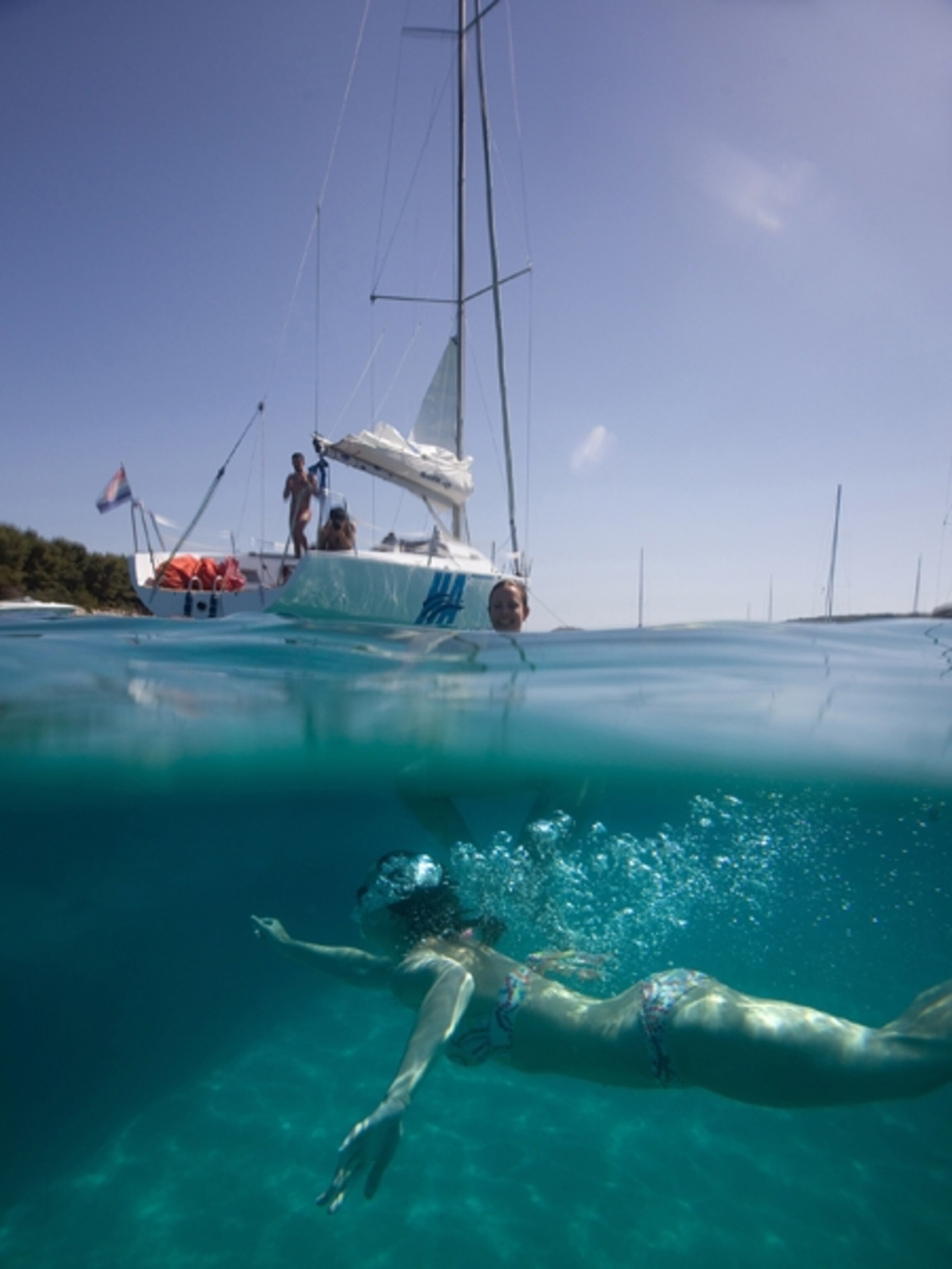 swim Sveti klement Island near Hvar