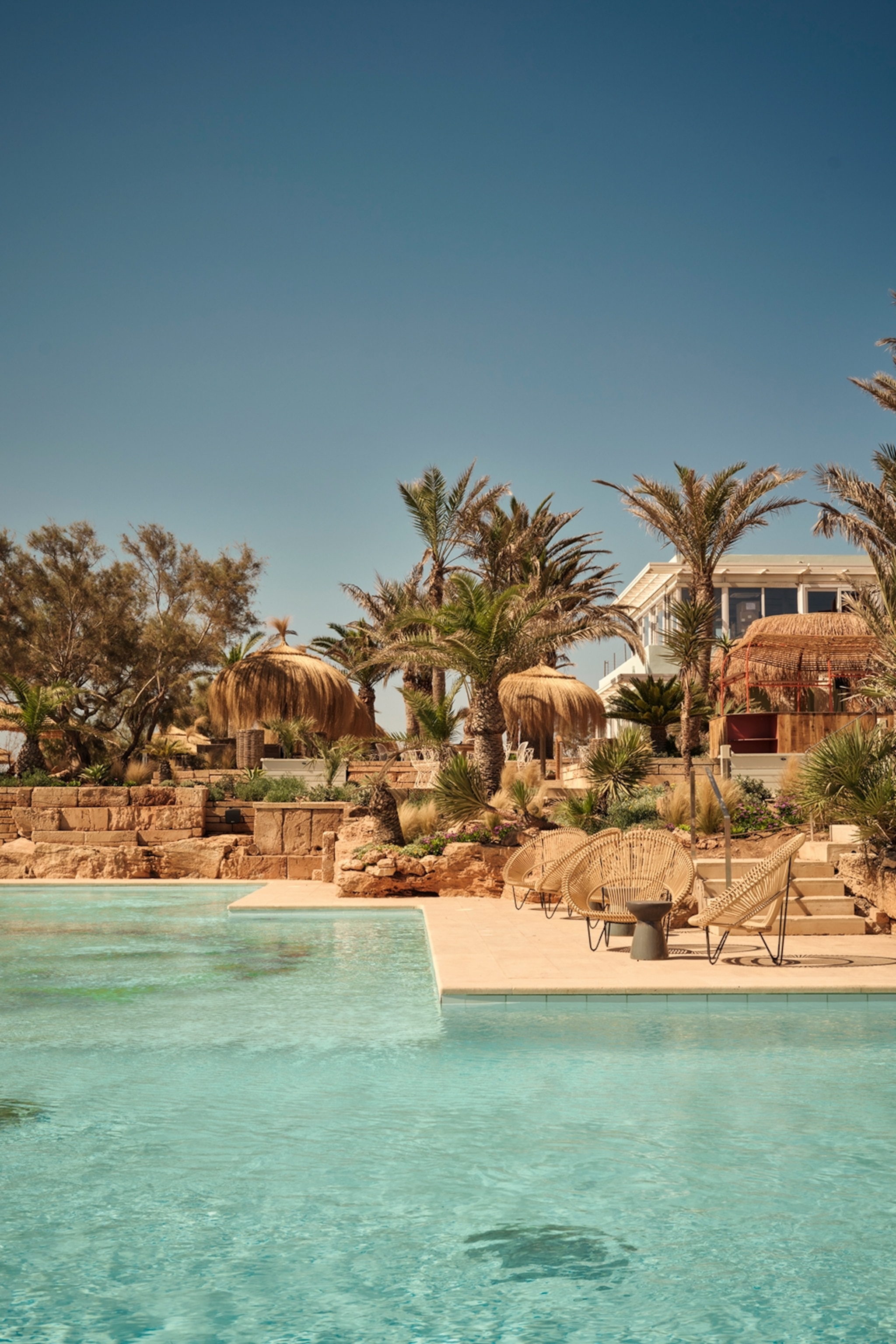 a retro hotel pool