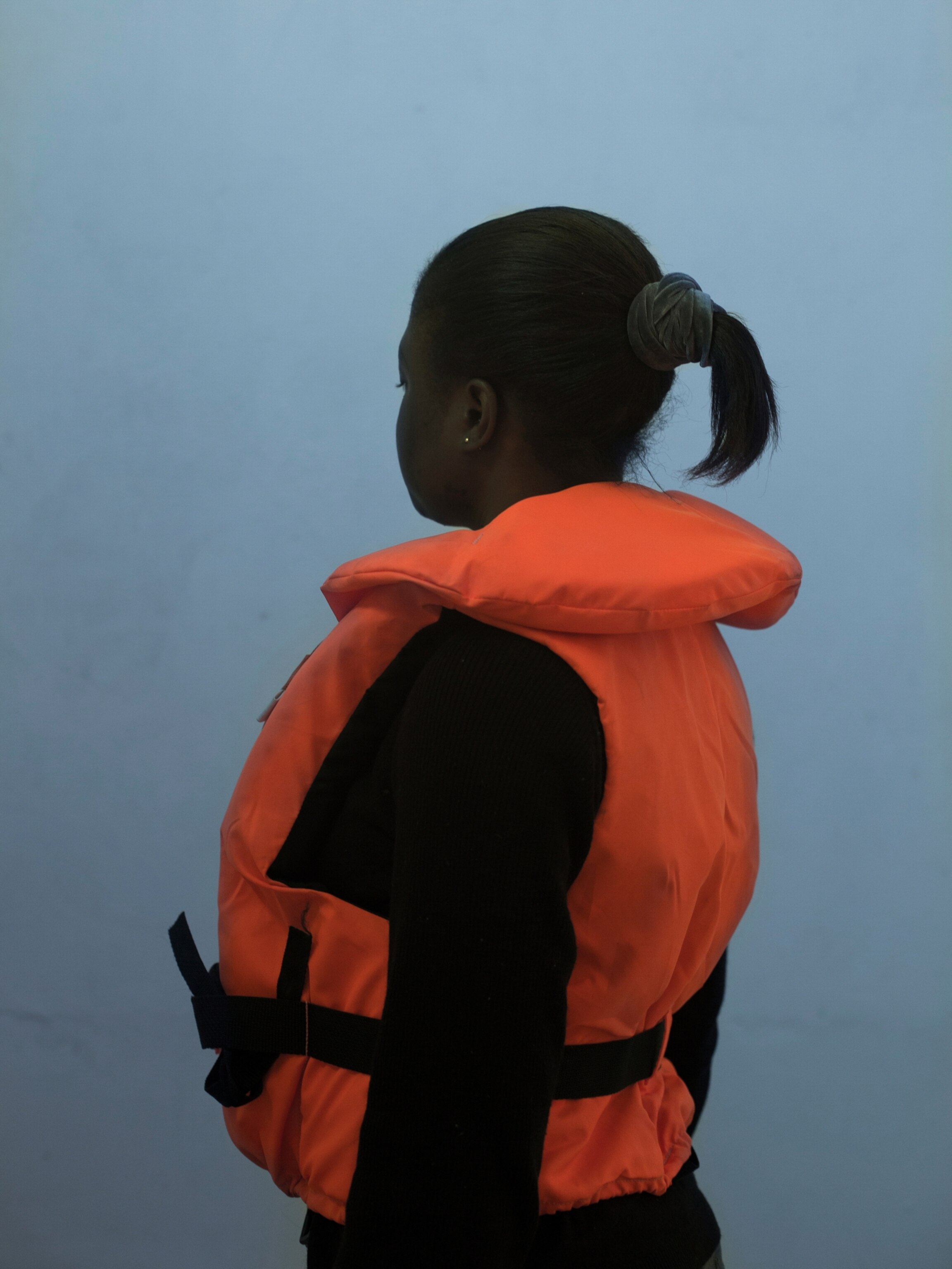 woman in life jacket