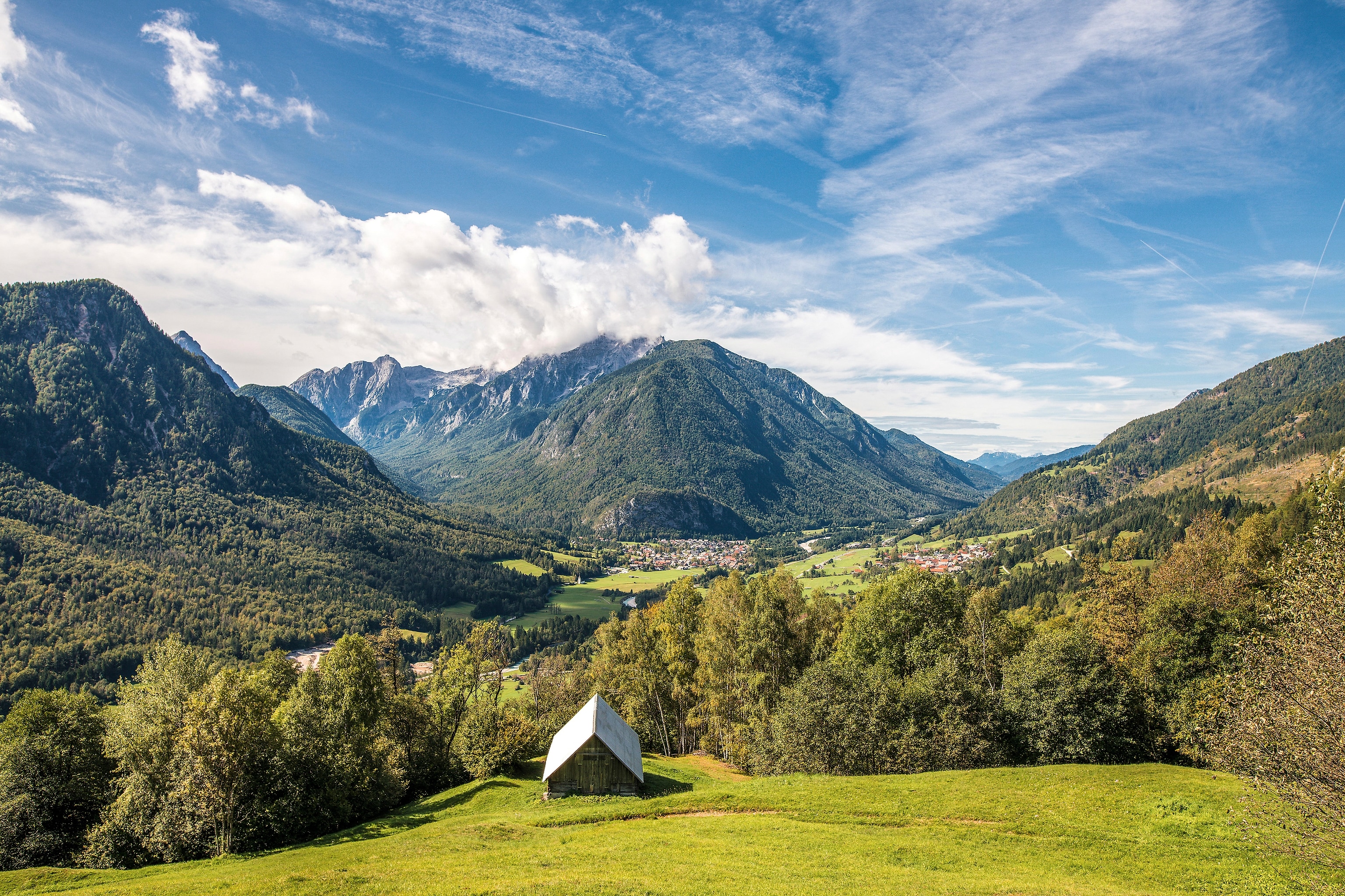 Village in a Slovenian valley