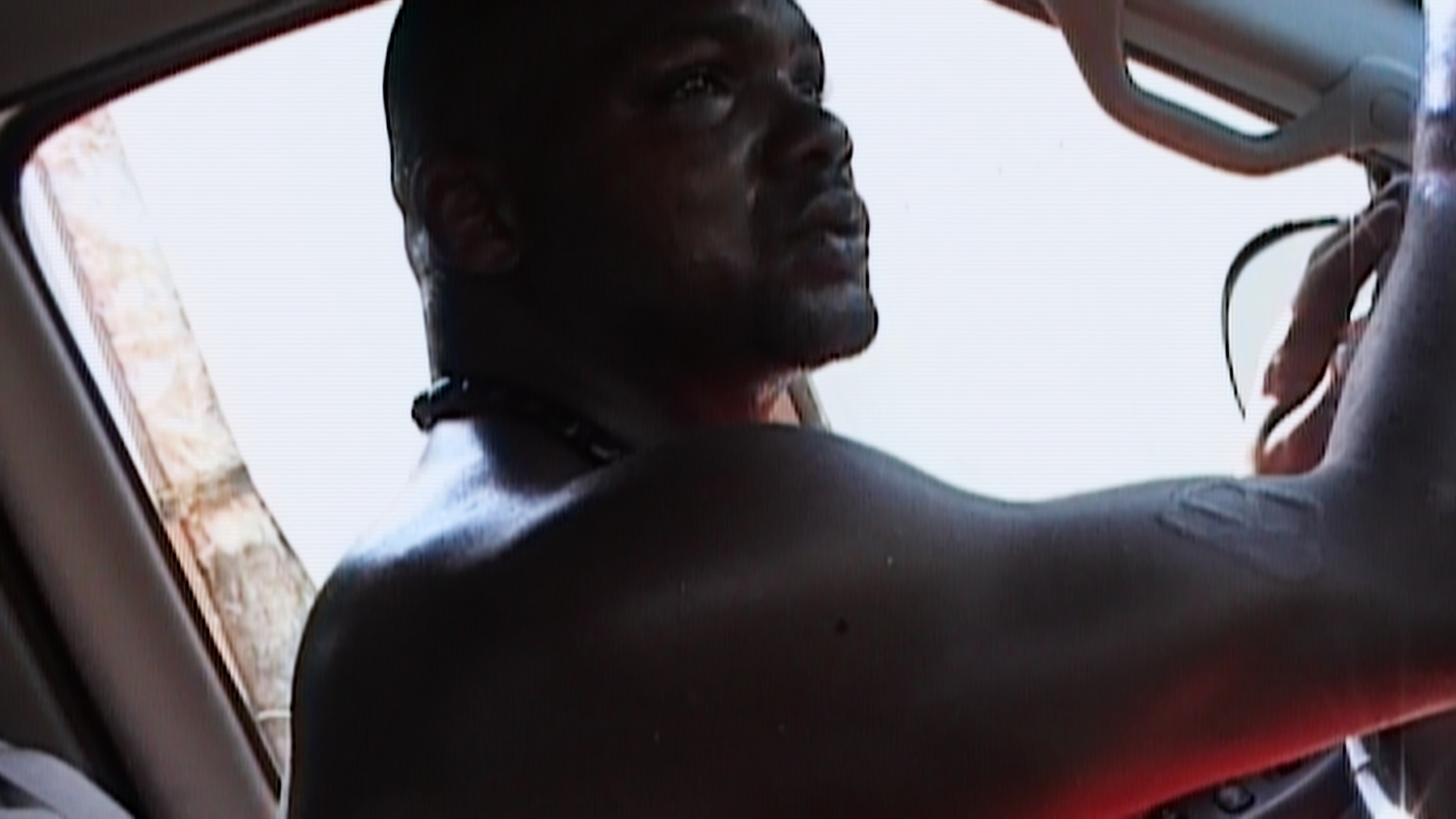 Shelton Alexander drives his truck, which he was able to salvage after Hurricane Katrina.