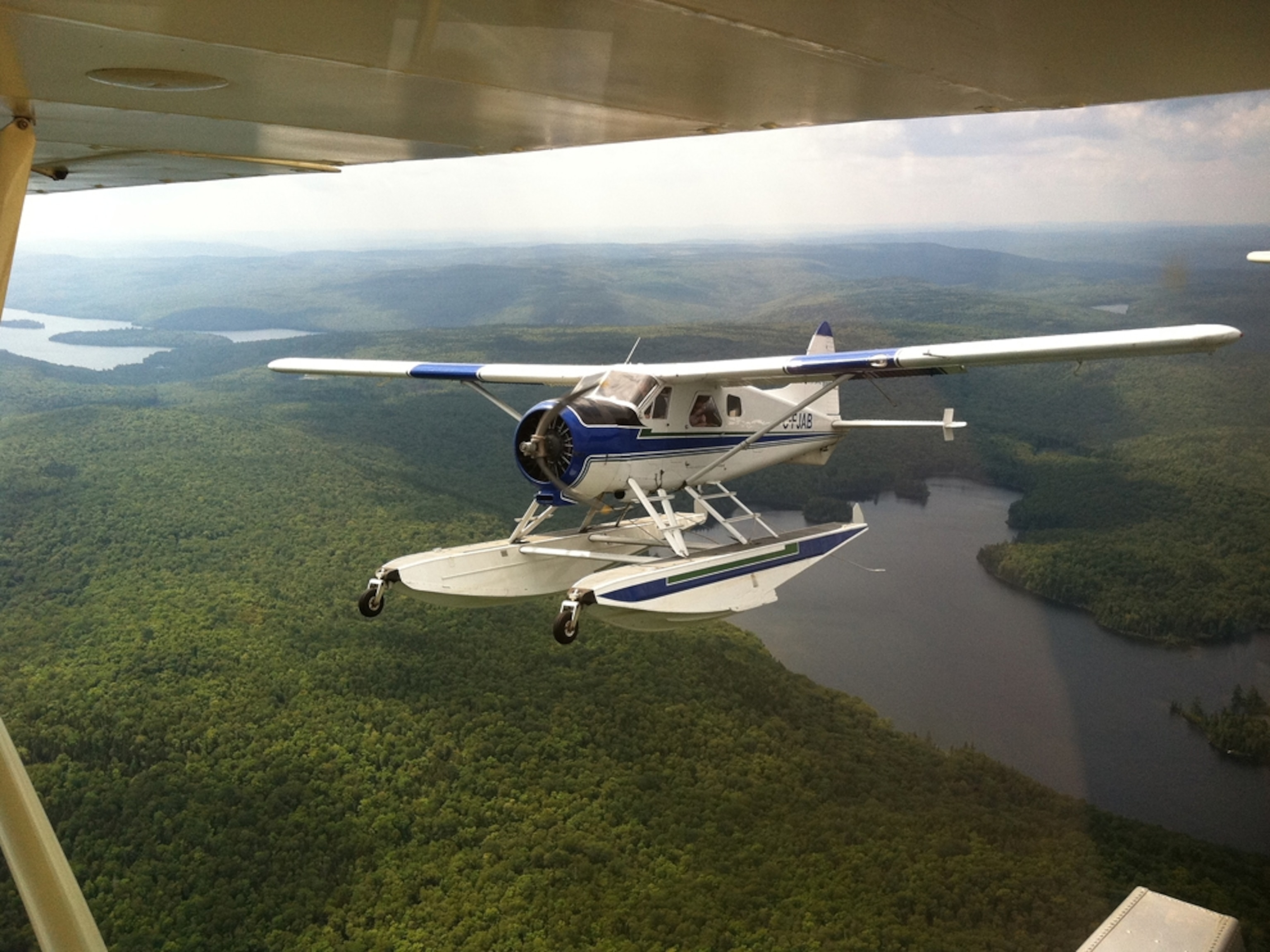 Quebec and small airplane from the plane