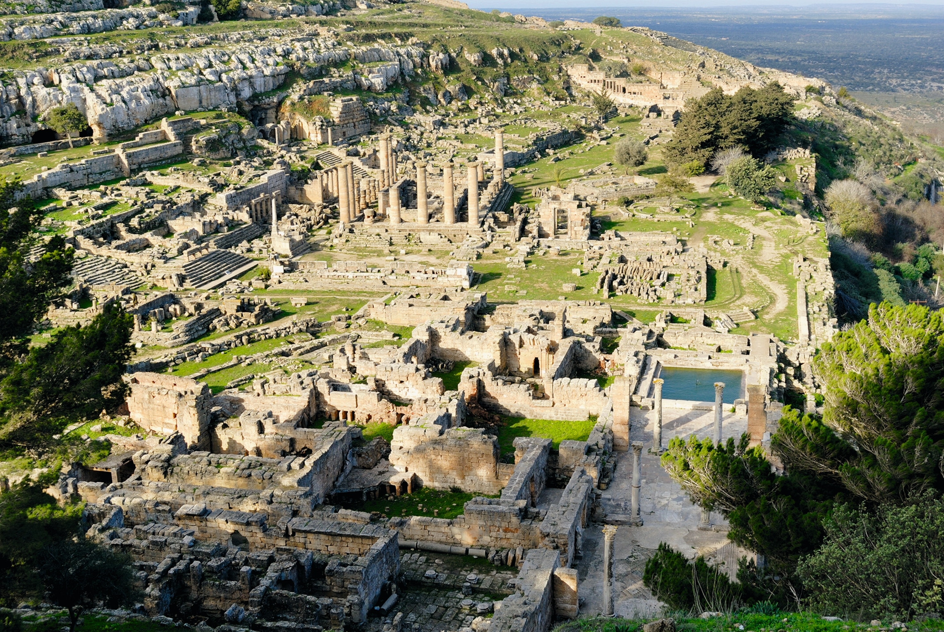 The ruins of Cyrene are pictured.