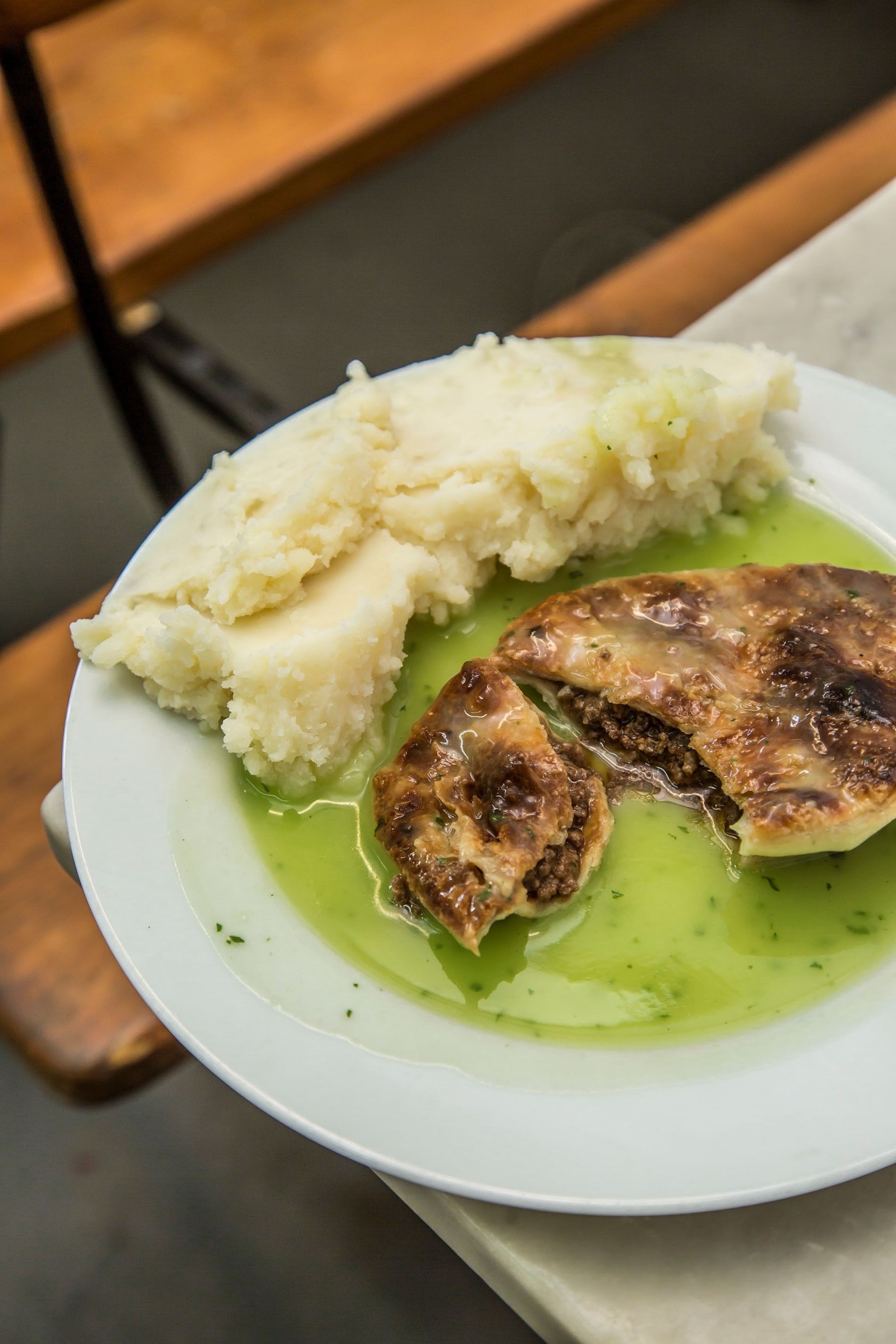 Liquor instead of gravy with pie