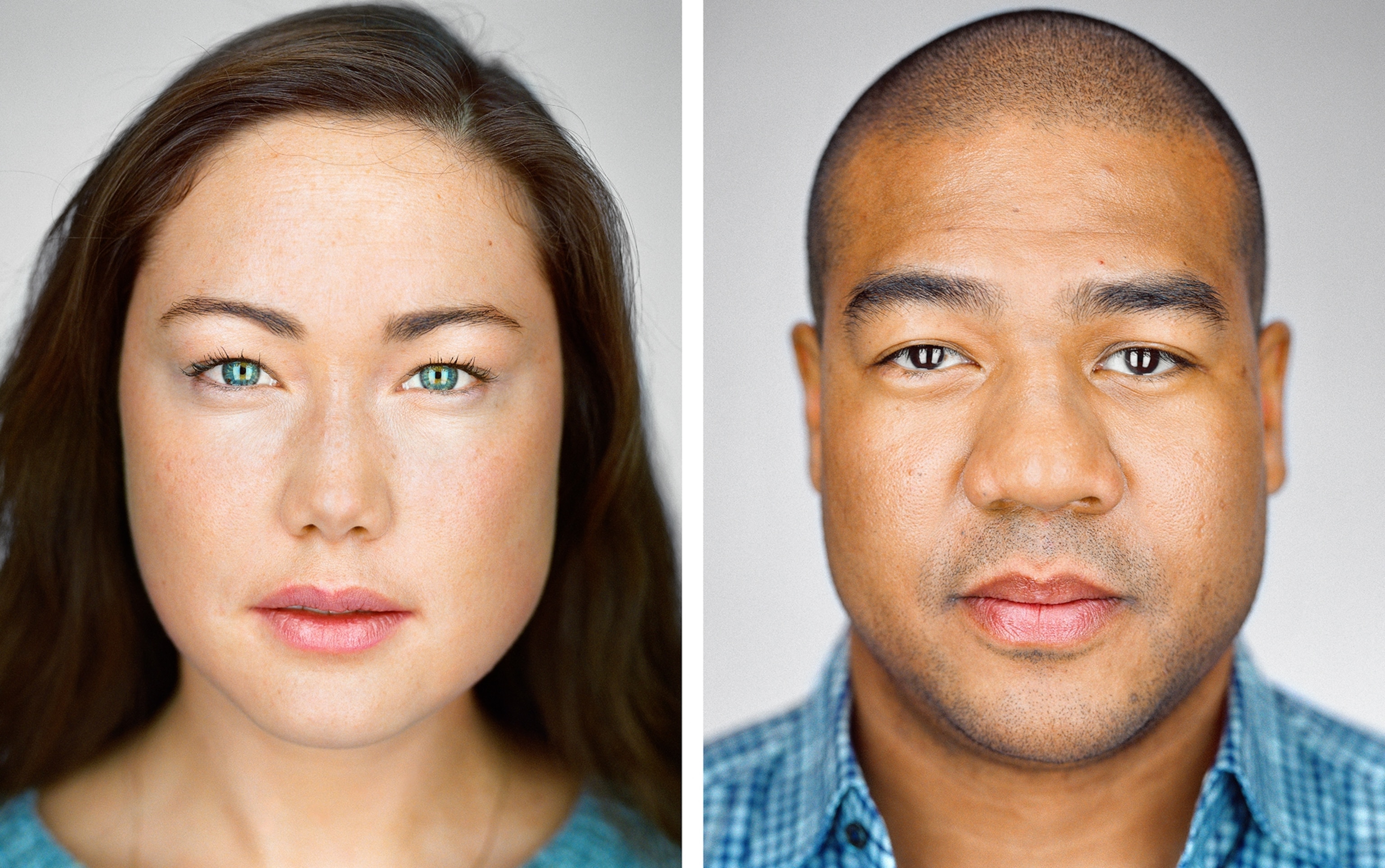Two photos of people who are multi racial