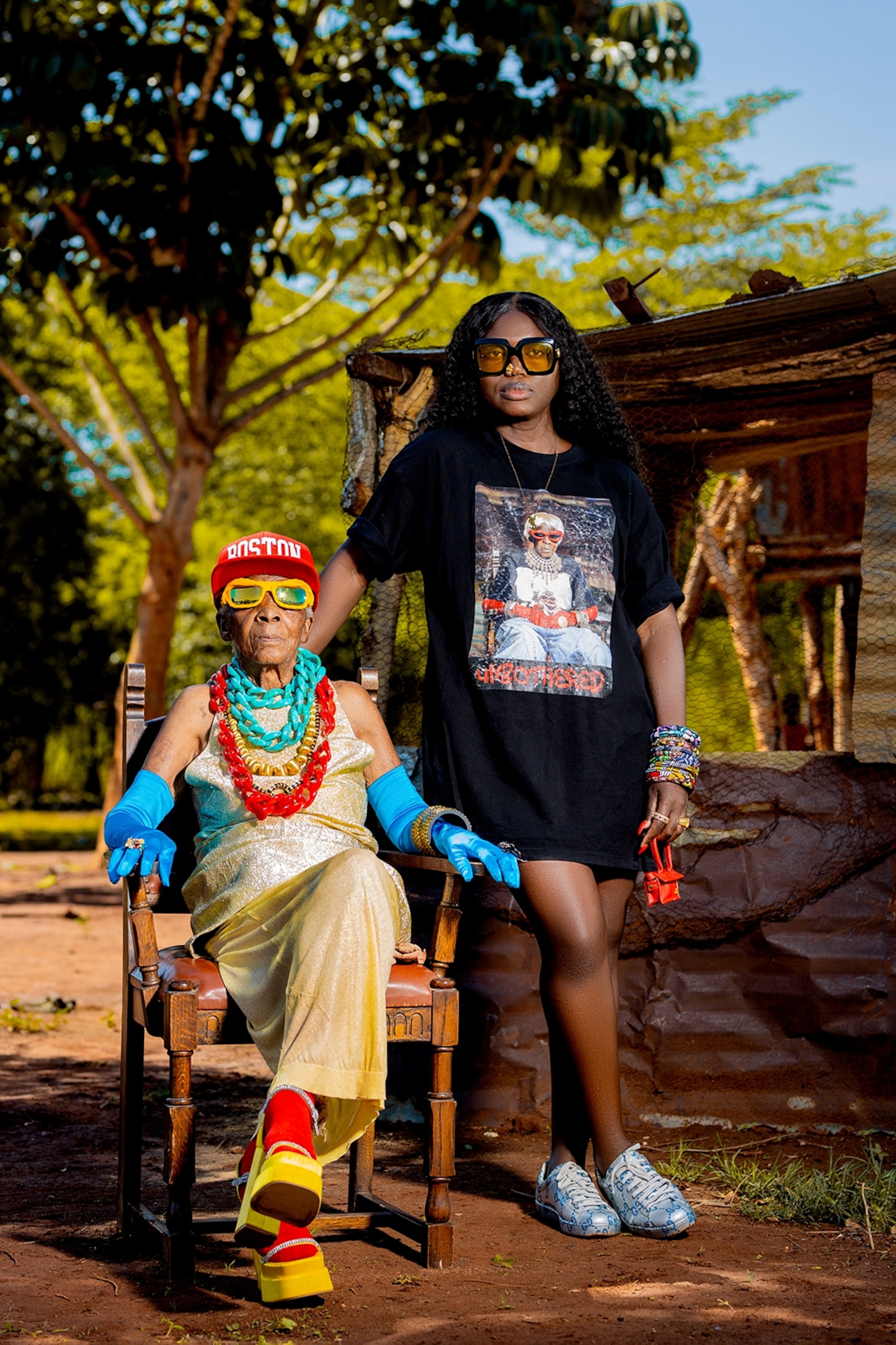 two women, a grandmother and granddaughter