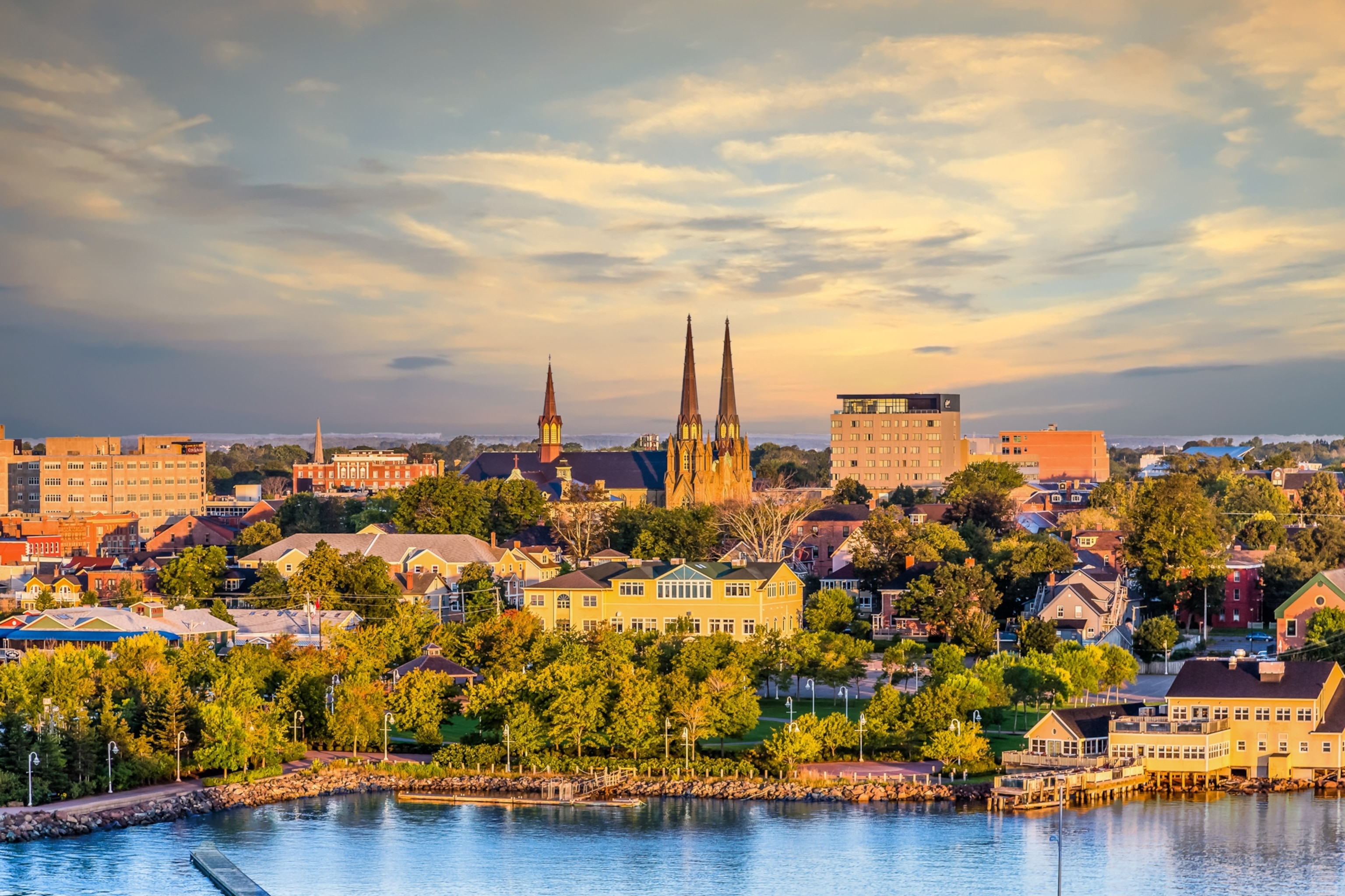 View of Charlottetown, Prince Edward Island, Canada from the sea
