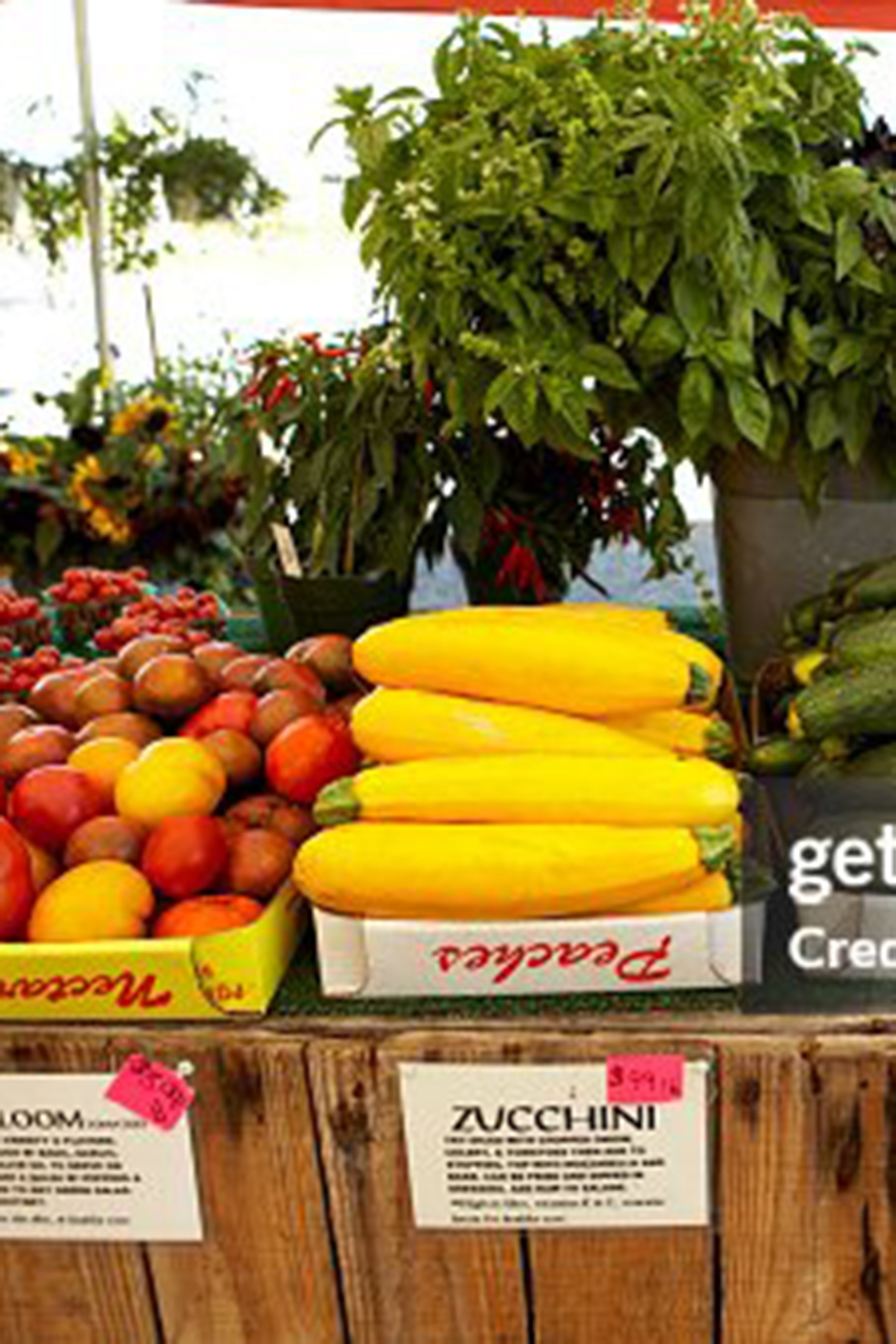 Photo of fresh produce on a market stall