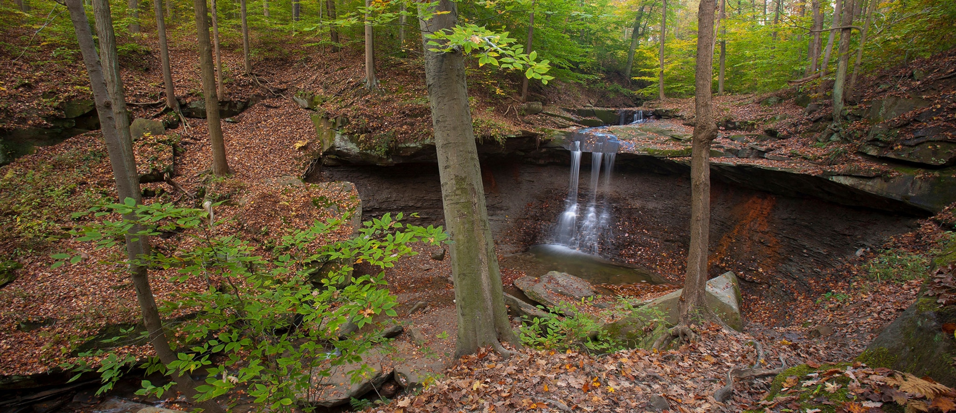 Blue Hen Falls located in Cuyahoga Valley National Park, Ohio