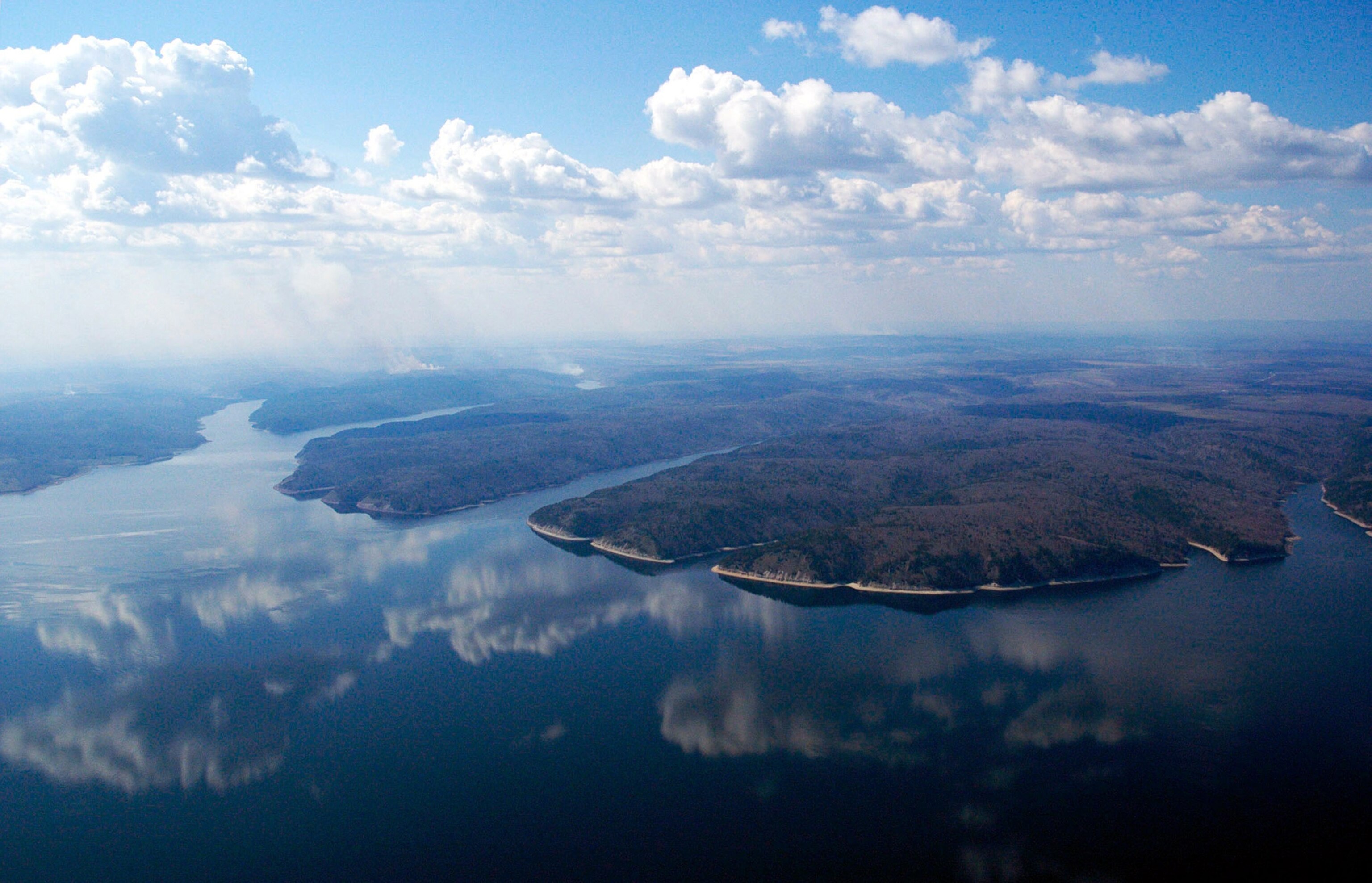 General view of the Siberian Yenisei river.