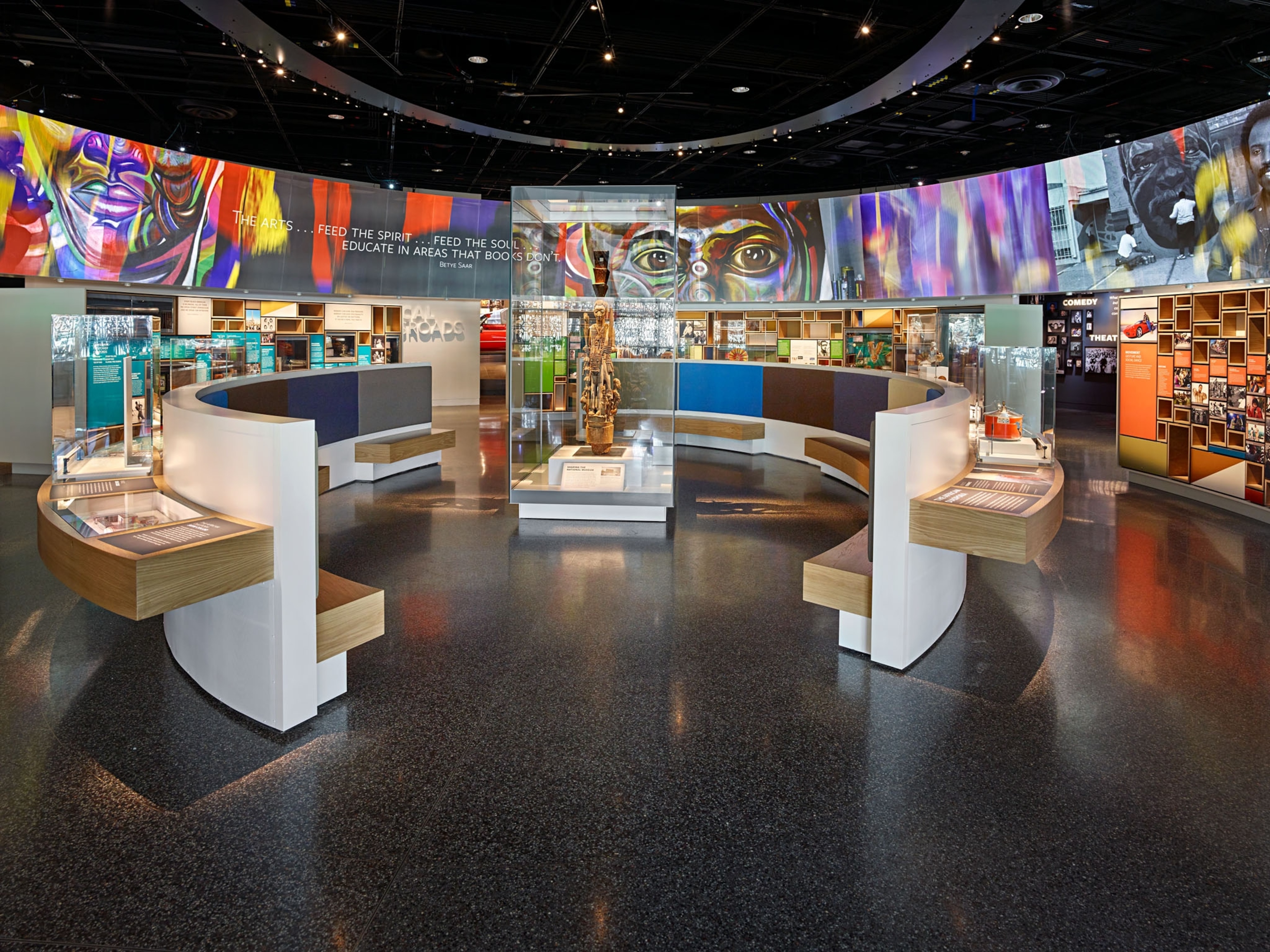 the inside of the african american history and culture museum