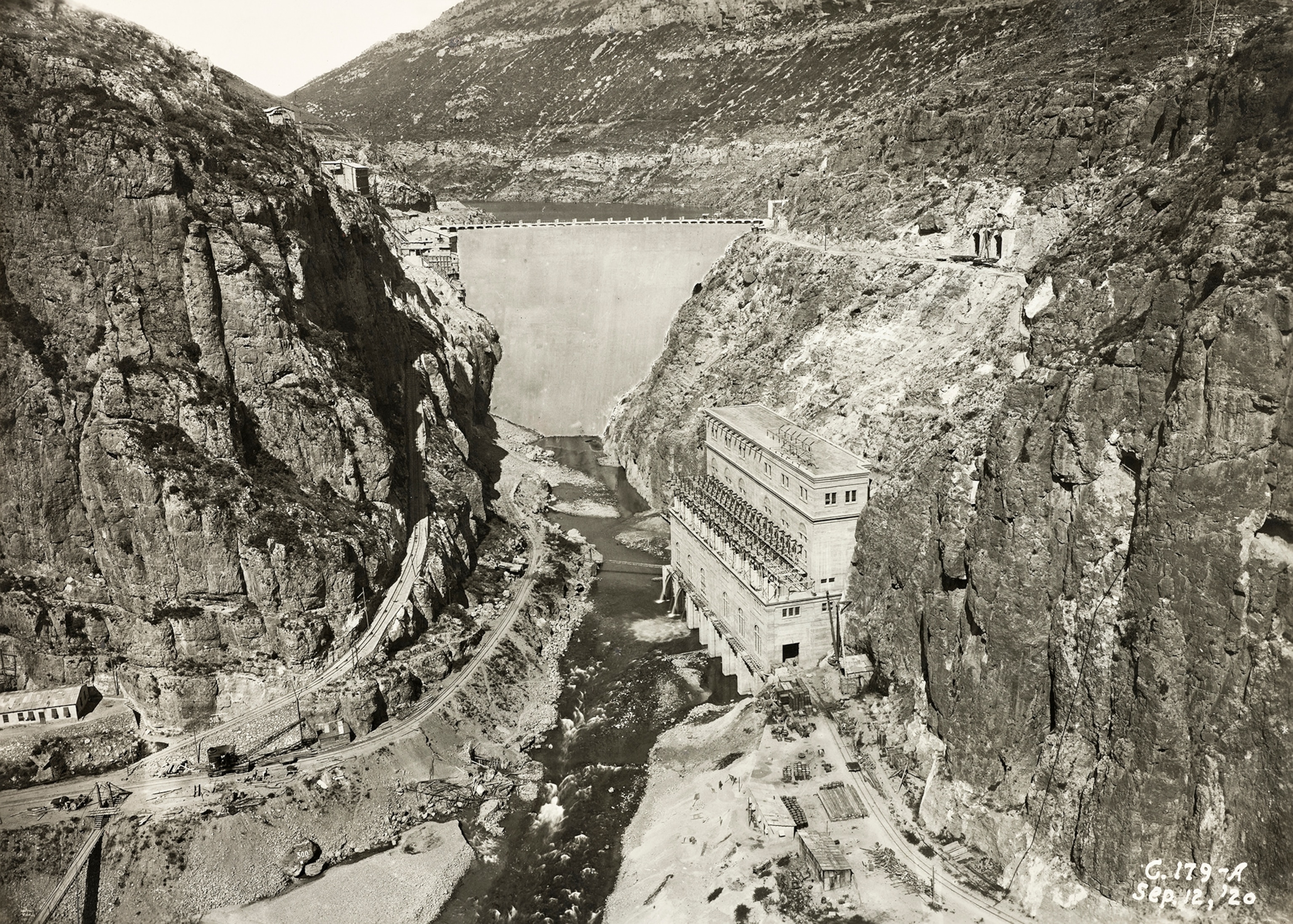 A view of a power plant, which supplies electricity for the factories of Barcelona and other cities of Catalonia, at the foothills of Pyrenees mountains.