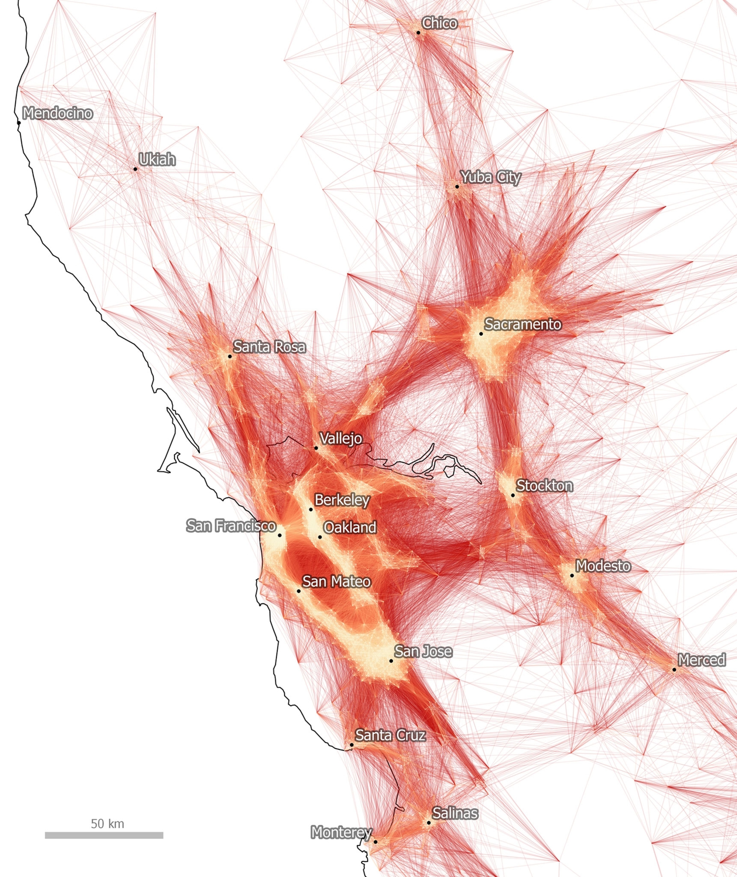 U S Commutes Revealed In New Economic Megaregions Map 02megaregions