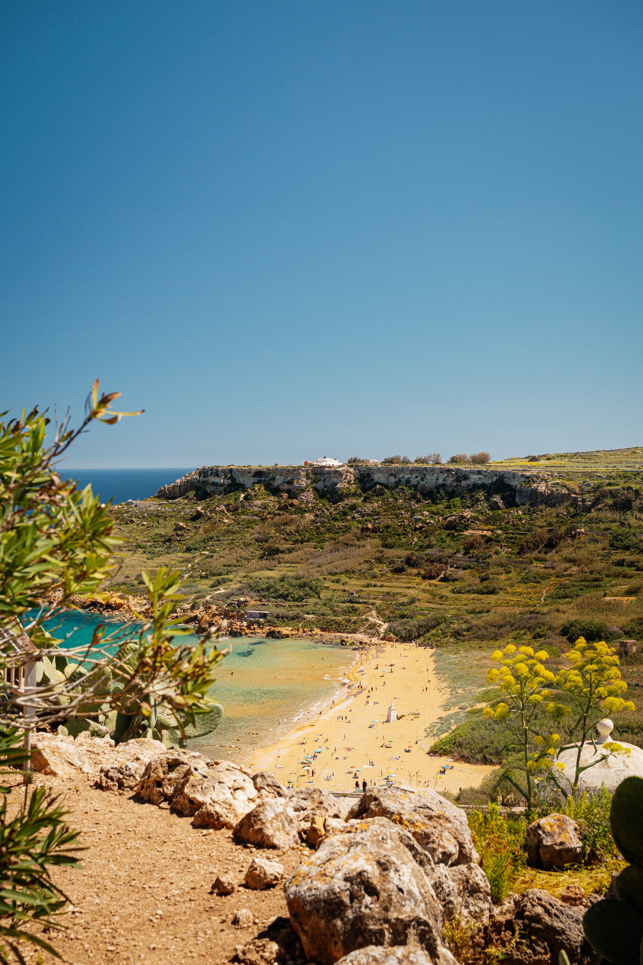 Ramla Beach on the island of Gozo