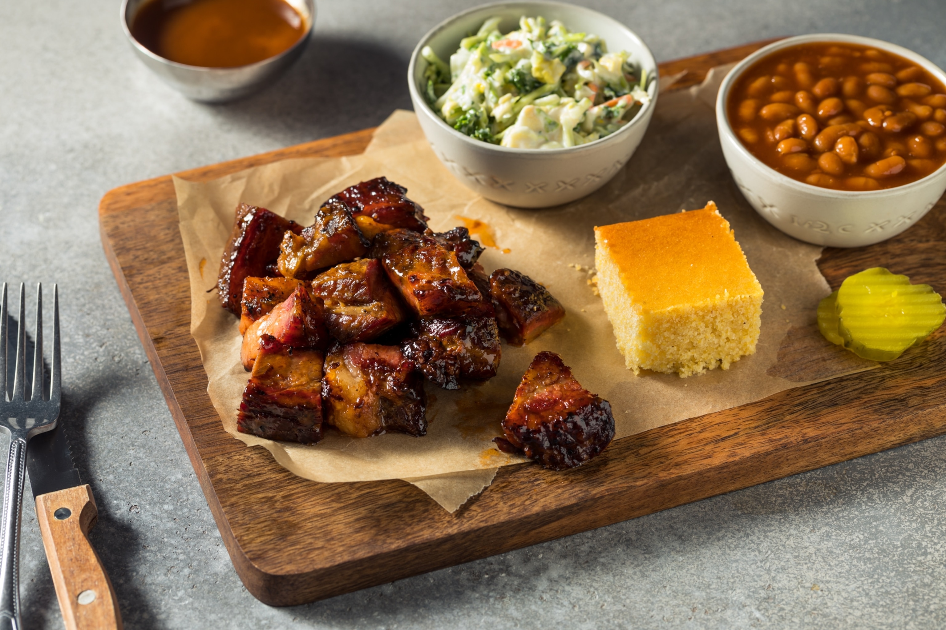 Homemade Smoked Burnt Ends BBQ with Sauce