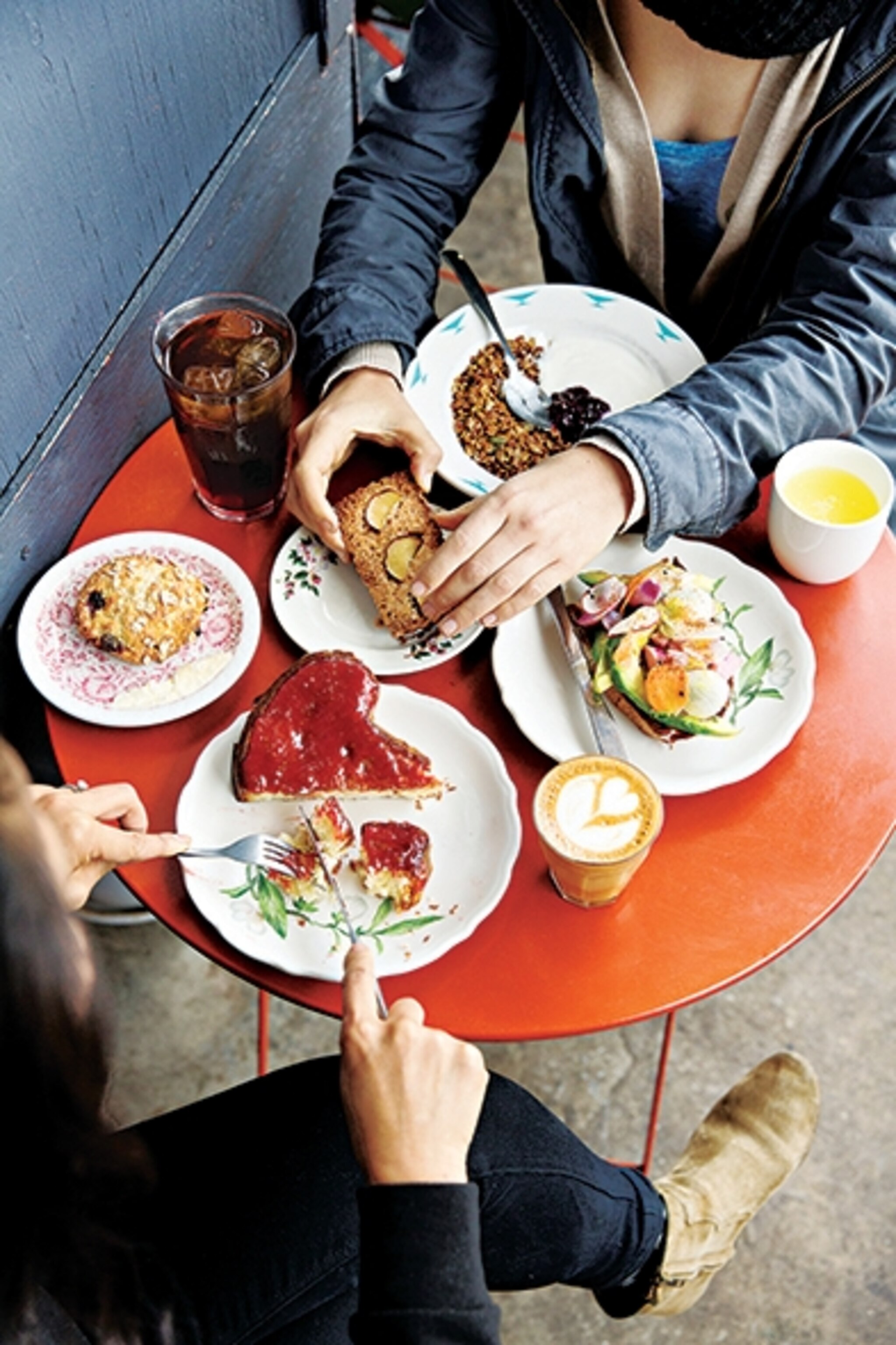 Lunch at Silver Lake's Sqirl, known for its jam-topped brioche toast (Photograph by Dylan + Jeni, National Geographic)