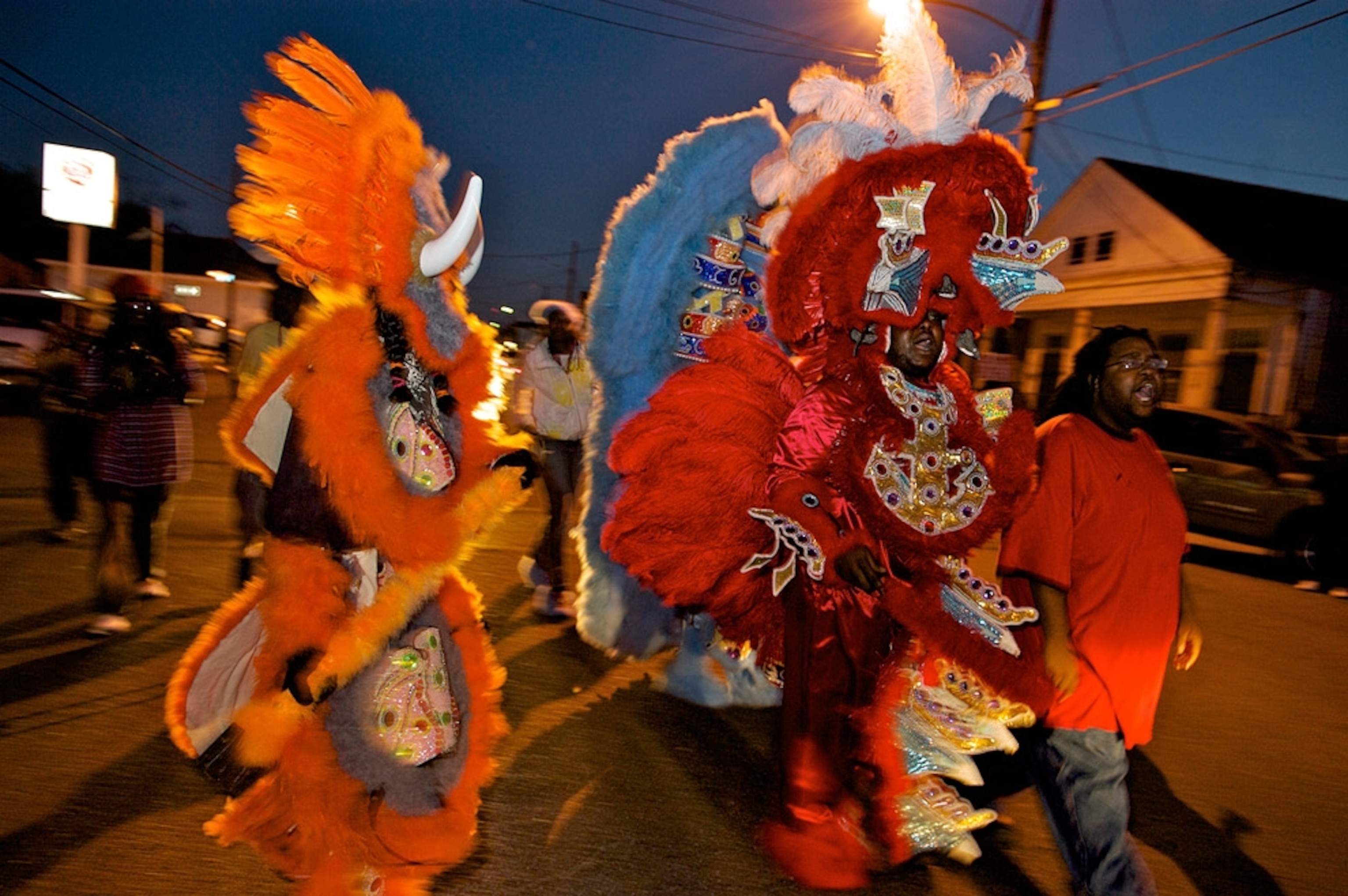 African Americans dressed in colorful Indian dress