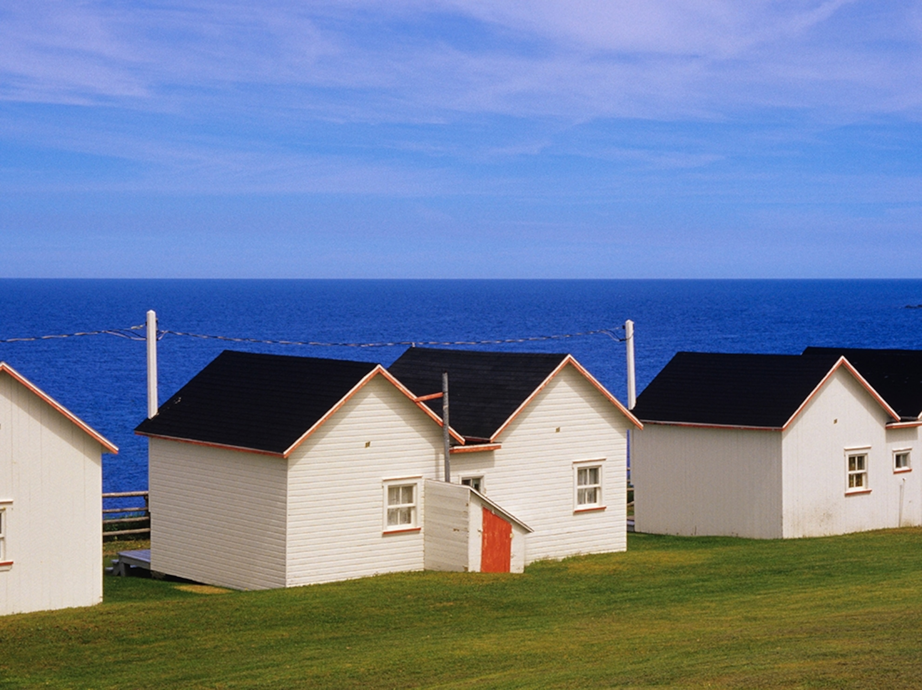 huts along the Gulf of St. Lawrence, Quebec