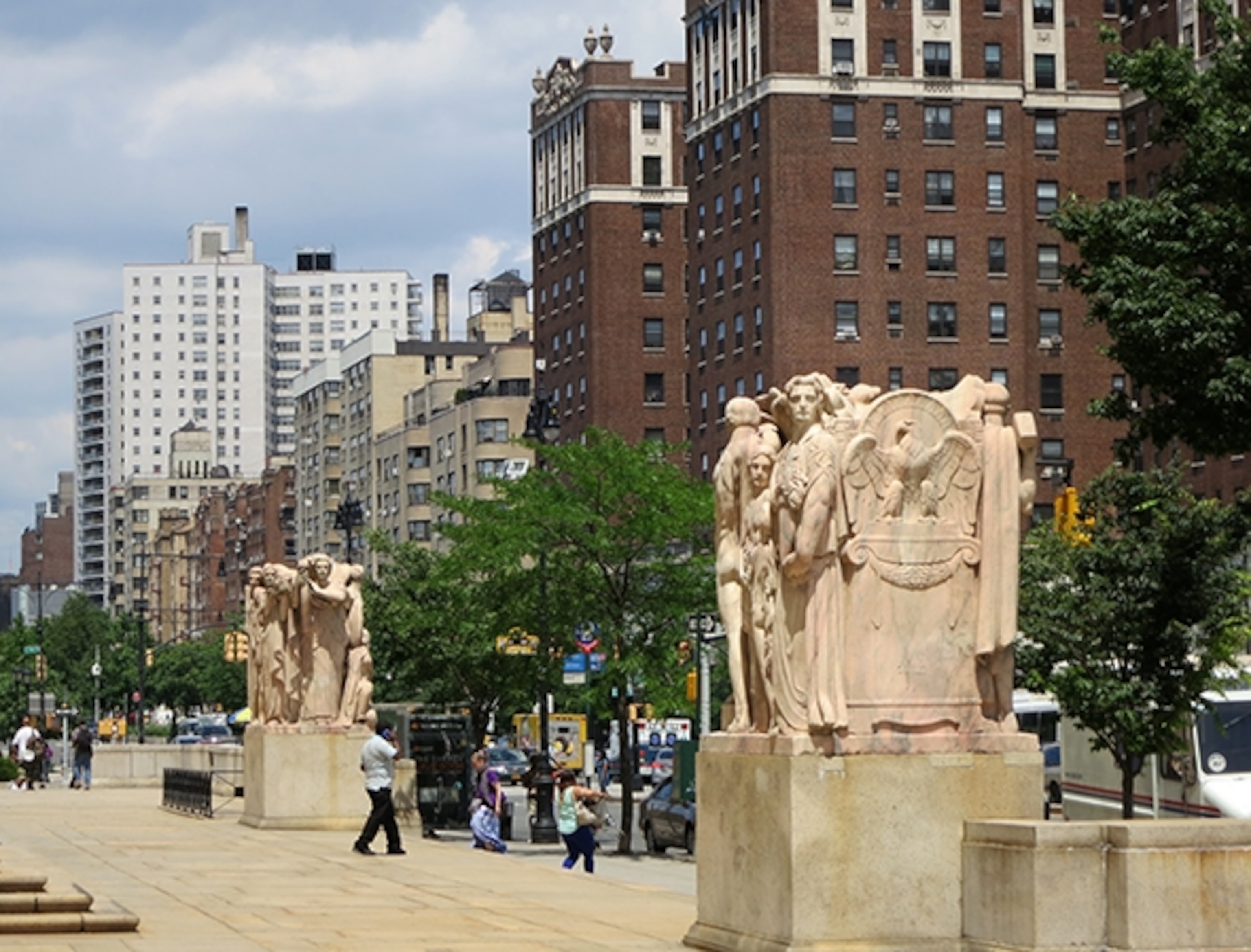 Looking north along the Grand Concourse's historic district from 161st St (Photograph by Robert Reid)