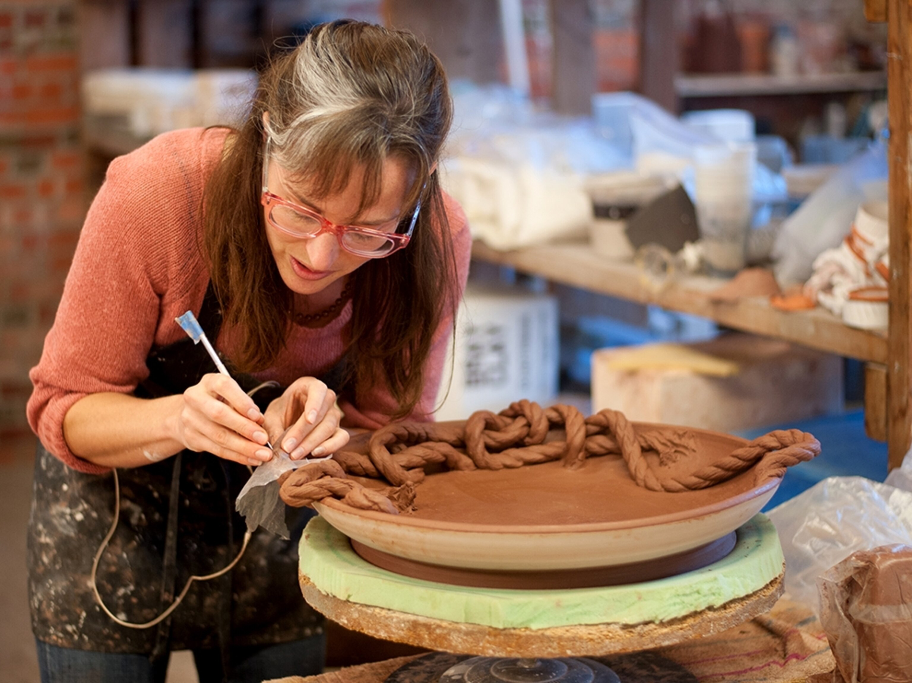 an artist working at the Archie Bray Foundation for the Ceramic Arts, Helena, Montana