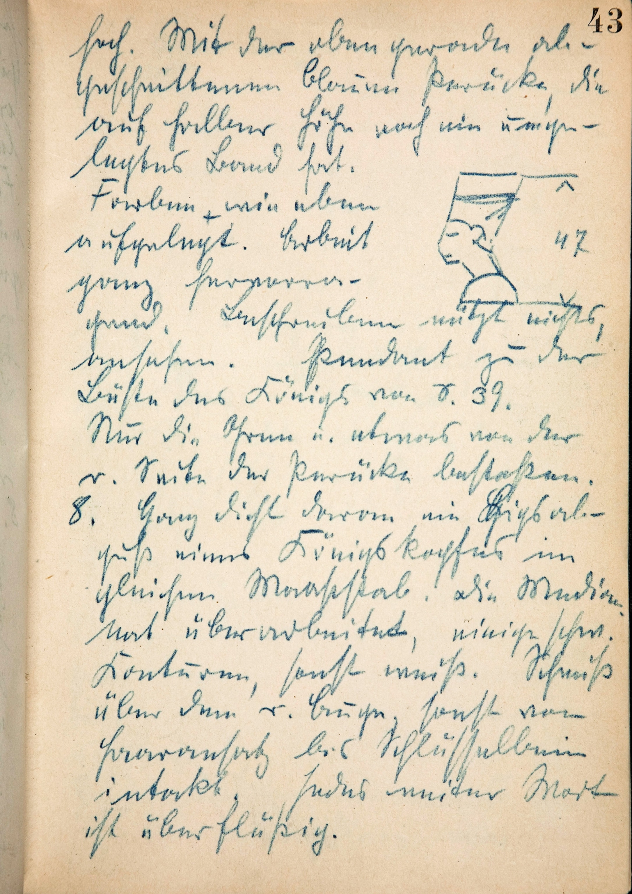 First glimpses of Nefertiti are seen in Bochardt's notebook from 1912, which is now in the Neues Museum in Berlin.