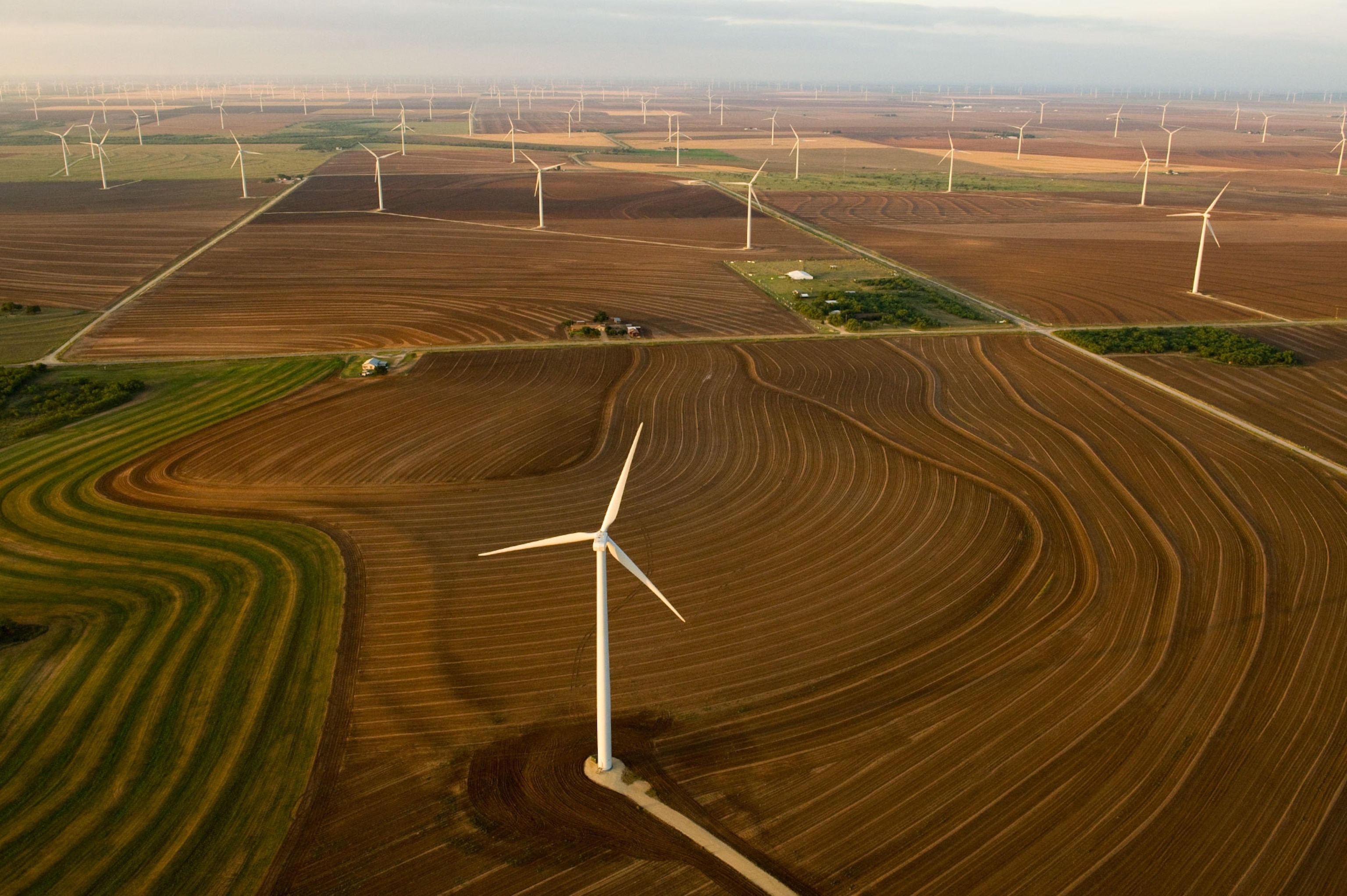 a wind farm in Texas