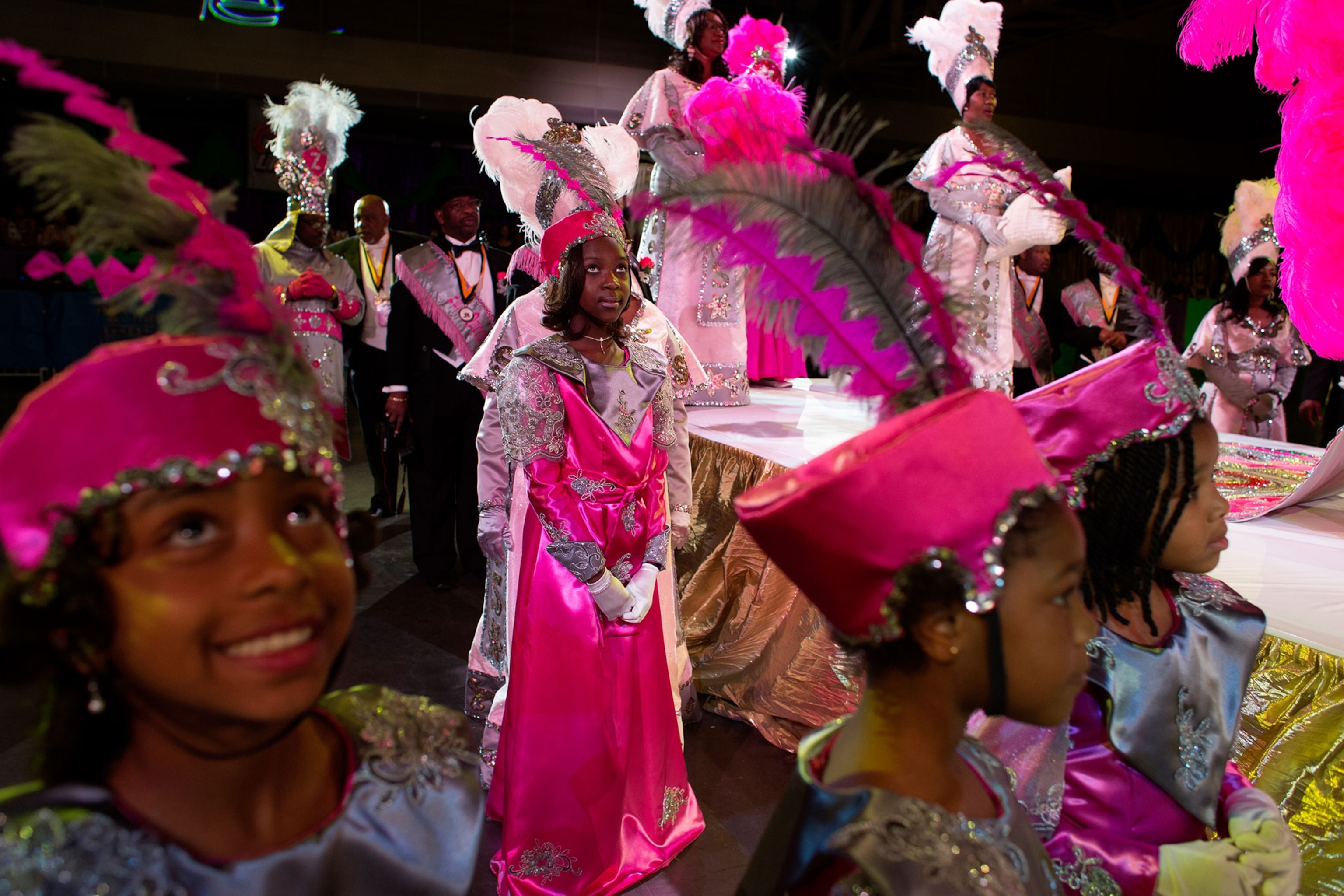 the Zulu queen's court at the Zulu ball in New Orleans