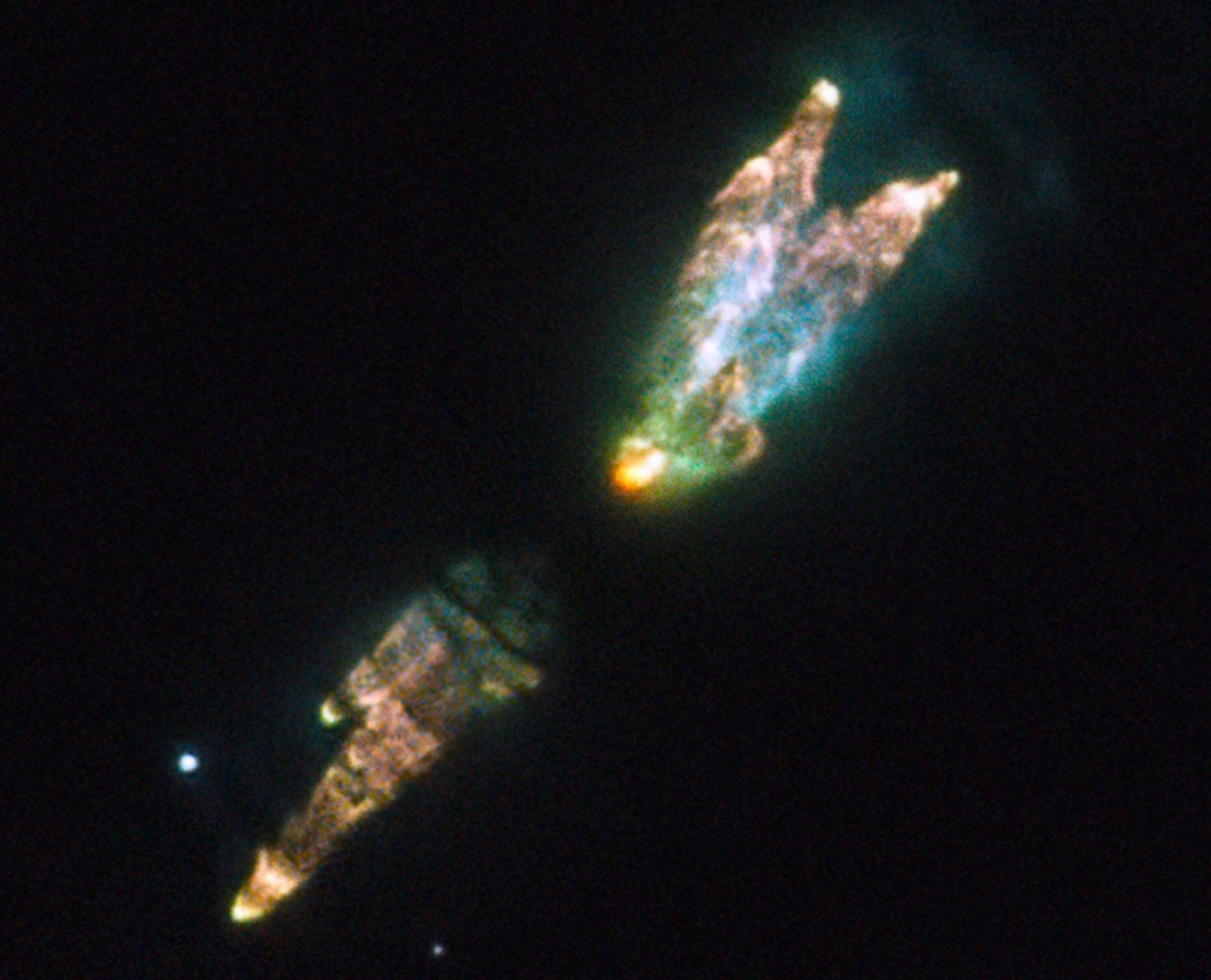 material being expelled by a dying star to form a planetary nebula