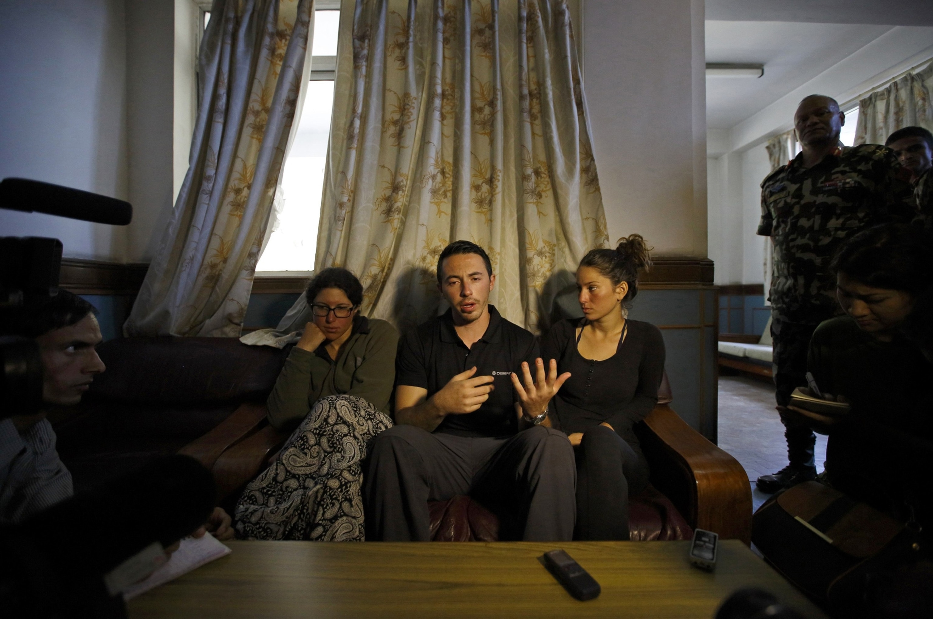 Israeli trekkers who survived the avalanche on the Annapurna Trek.