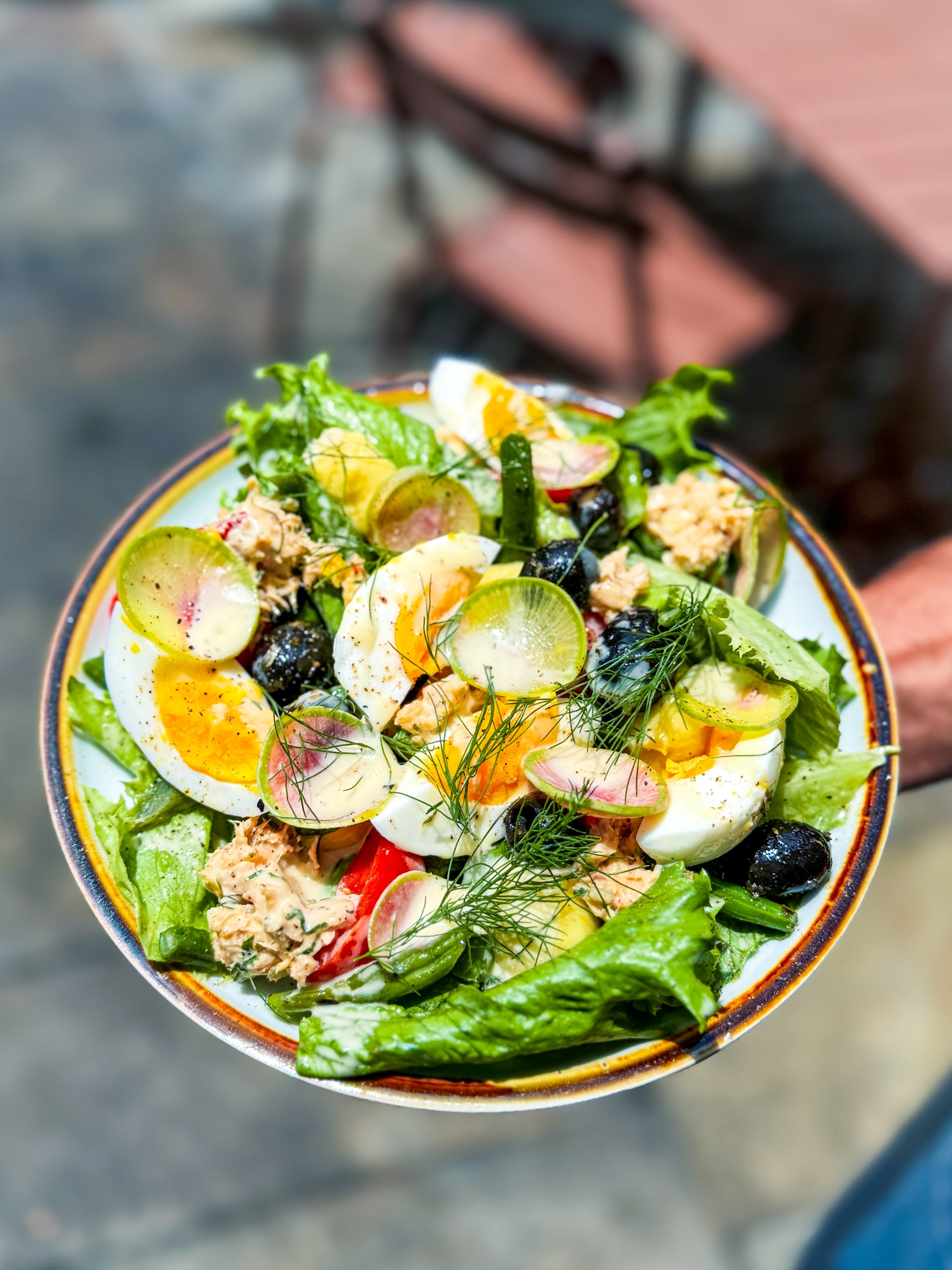 Lacou's Nicoise Salad, a locavore's dream.