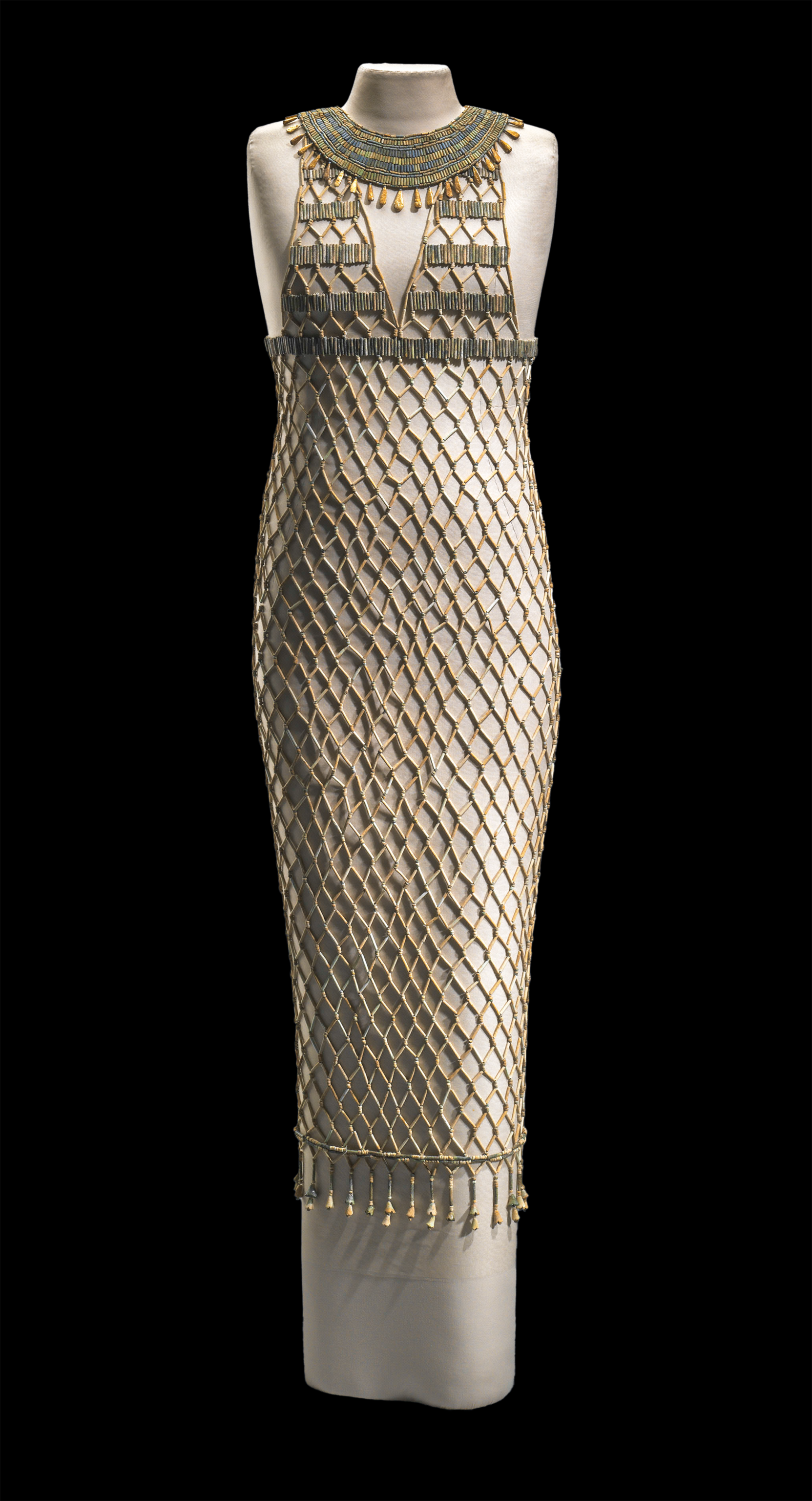 ancient egypt beaded dress Black Sheath Meaning Royal Ancient Egyptian Clothing Female: What Queens Wore stagione:primavera-estate Velvet A-line Dress with COLOR:Black/Nude