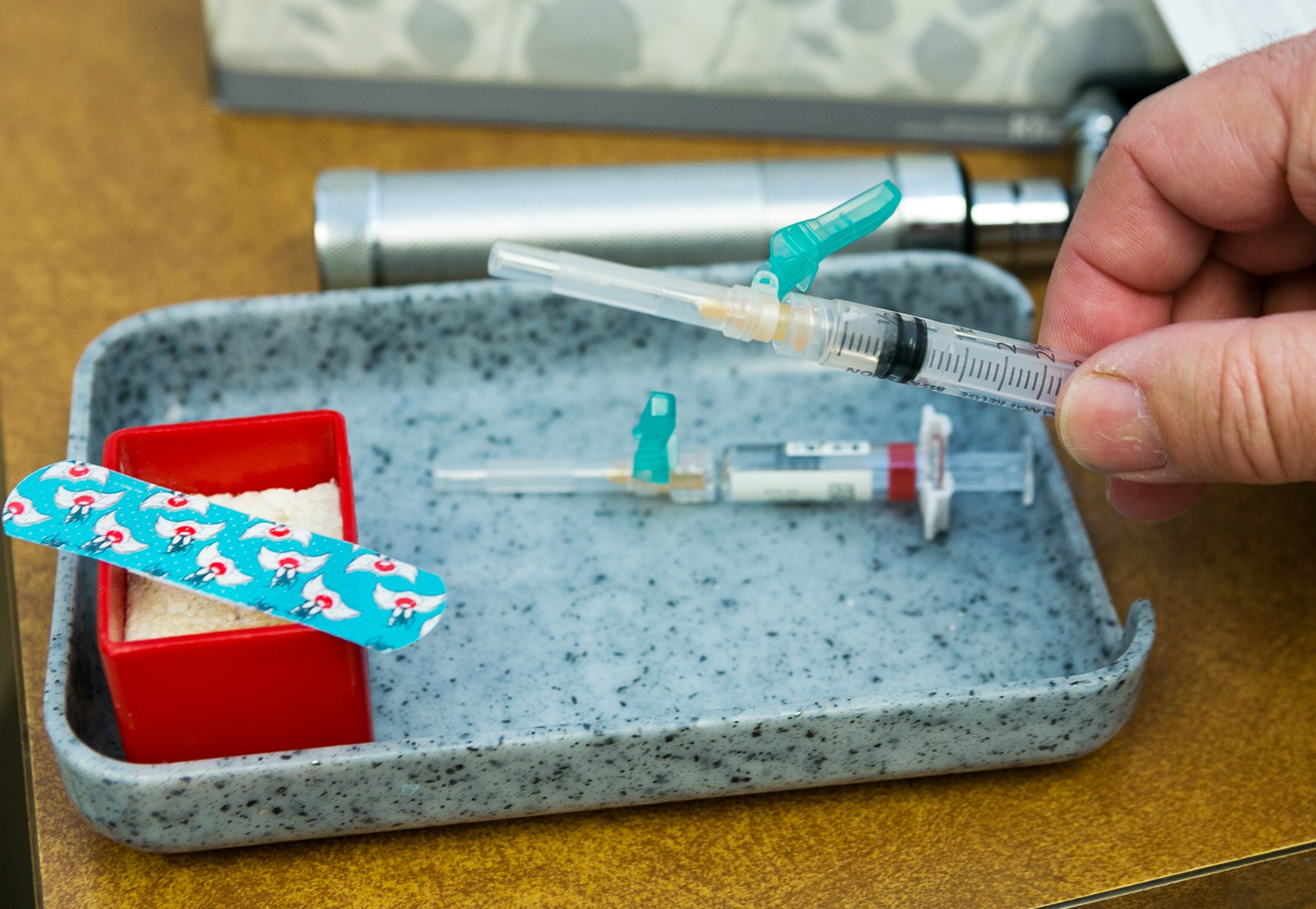 a measles vaccination