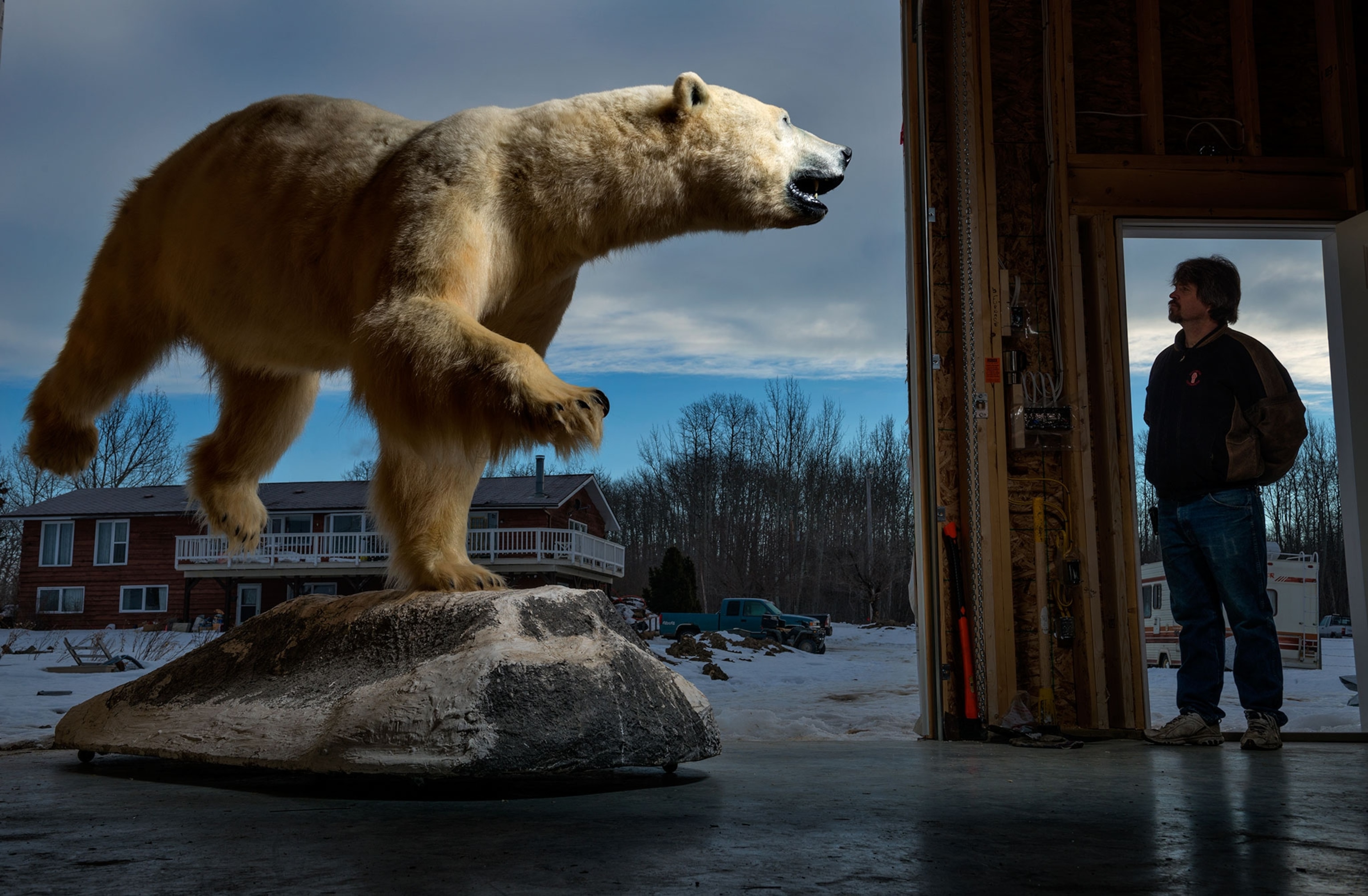 Ken Walker in his studio in Alberta, Canada.