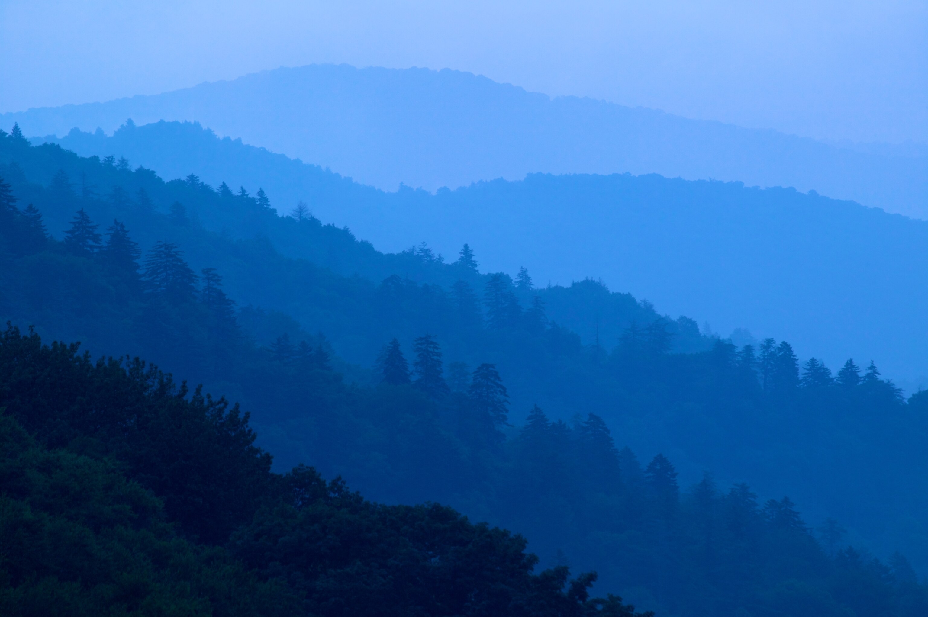 The sunset in Great Smoky Mountains National Park