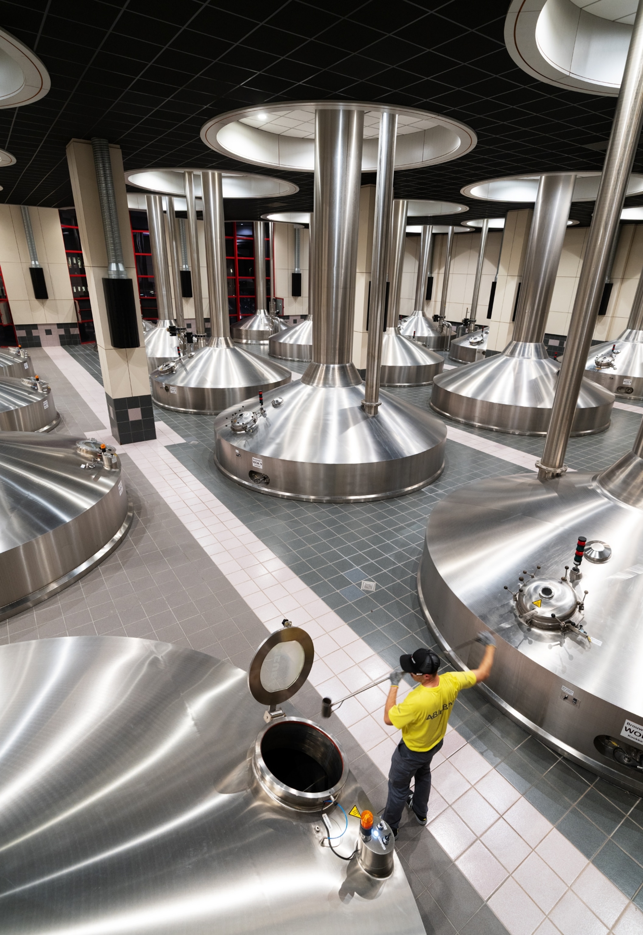 InBev’s Stella Artois (left) using a vacuum distillation process.