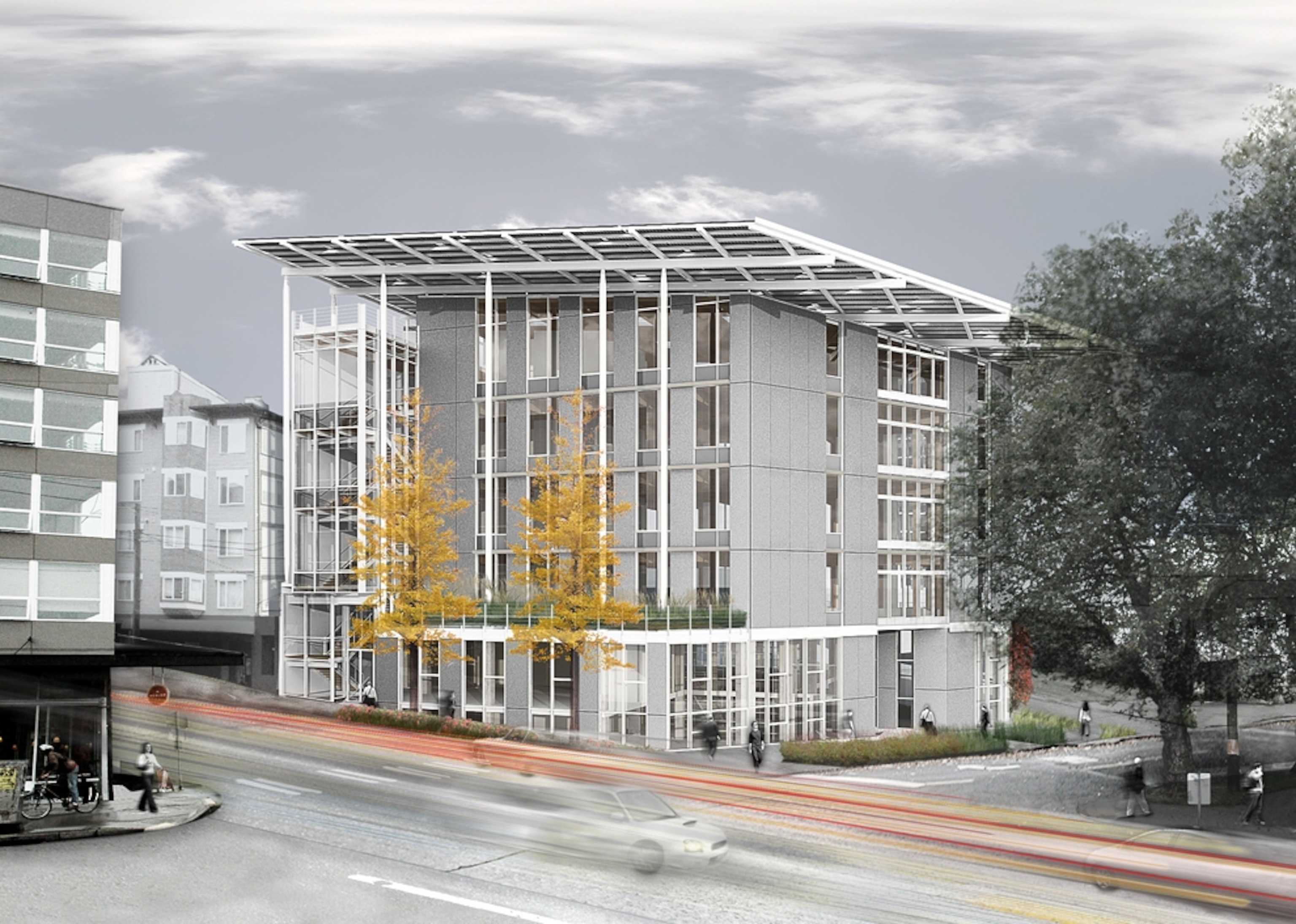 Architectural drawing of a living building