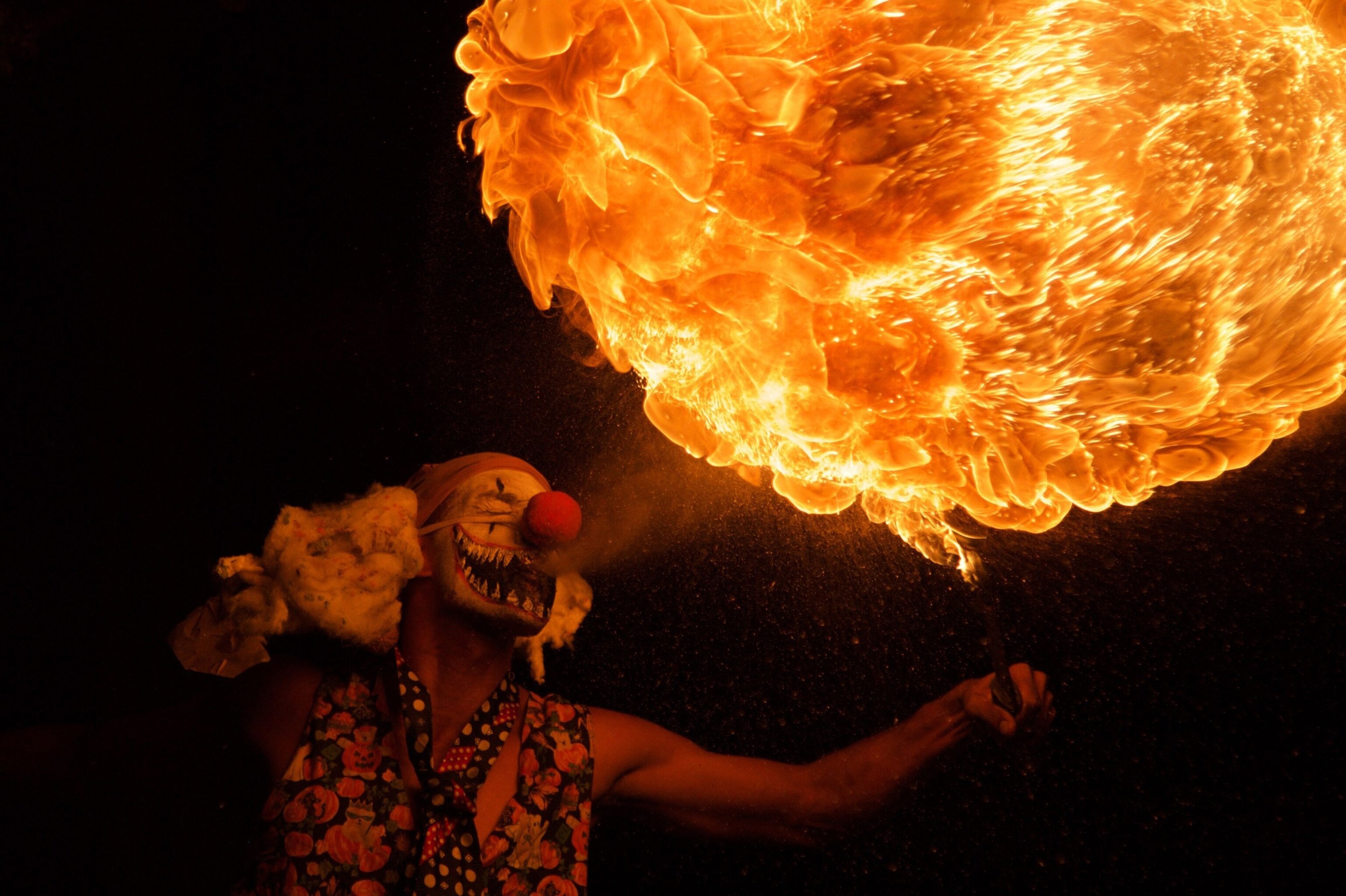 clown street performer in Havana, Cuba