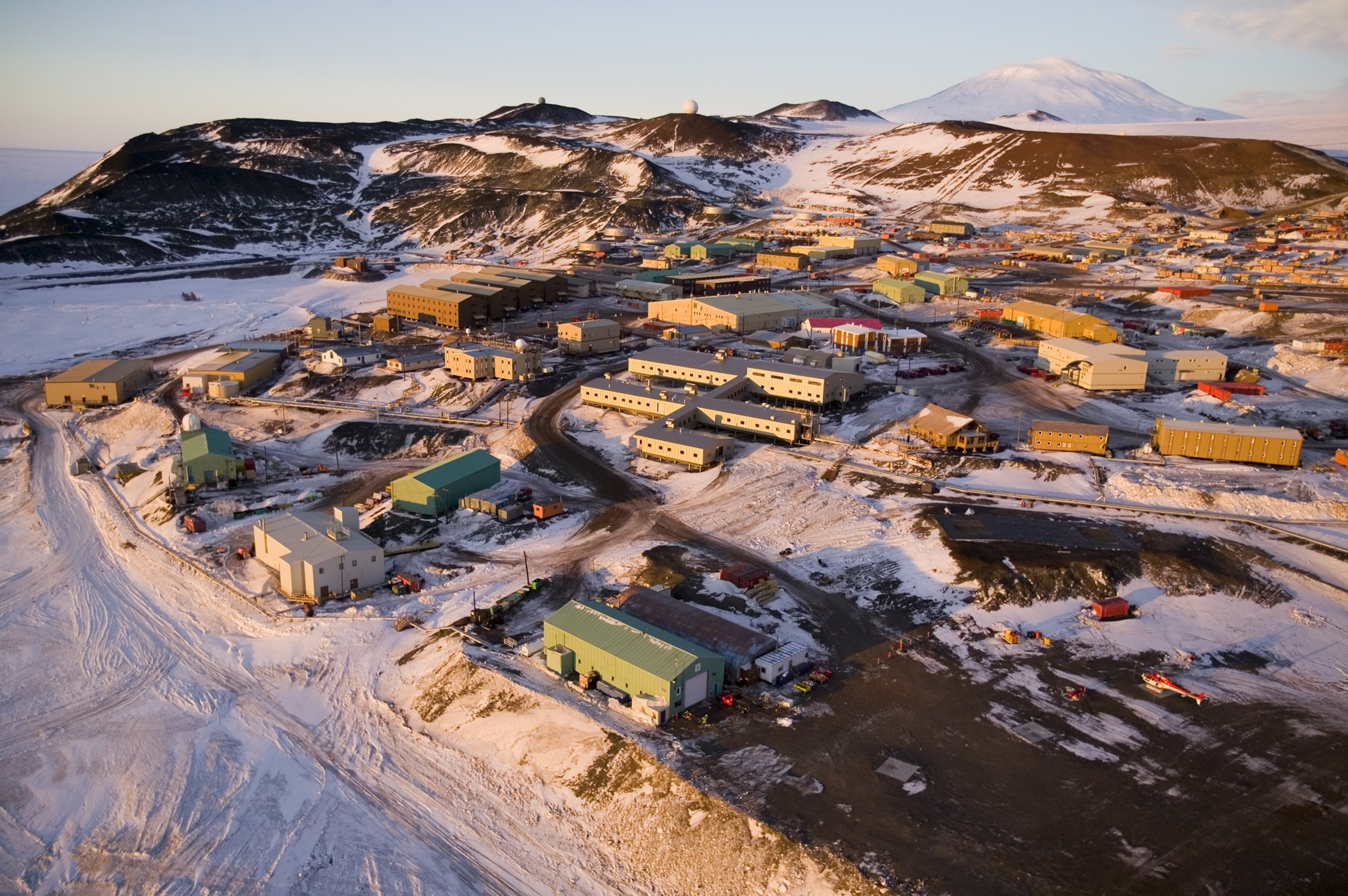 McMurdo Station, the largest human settlement in Antarctica.