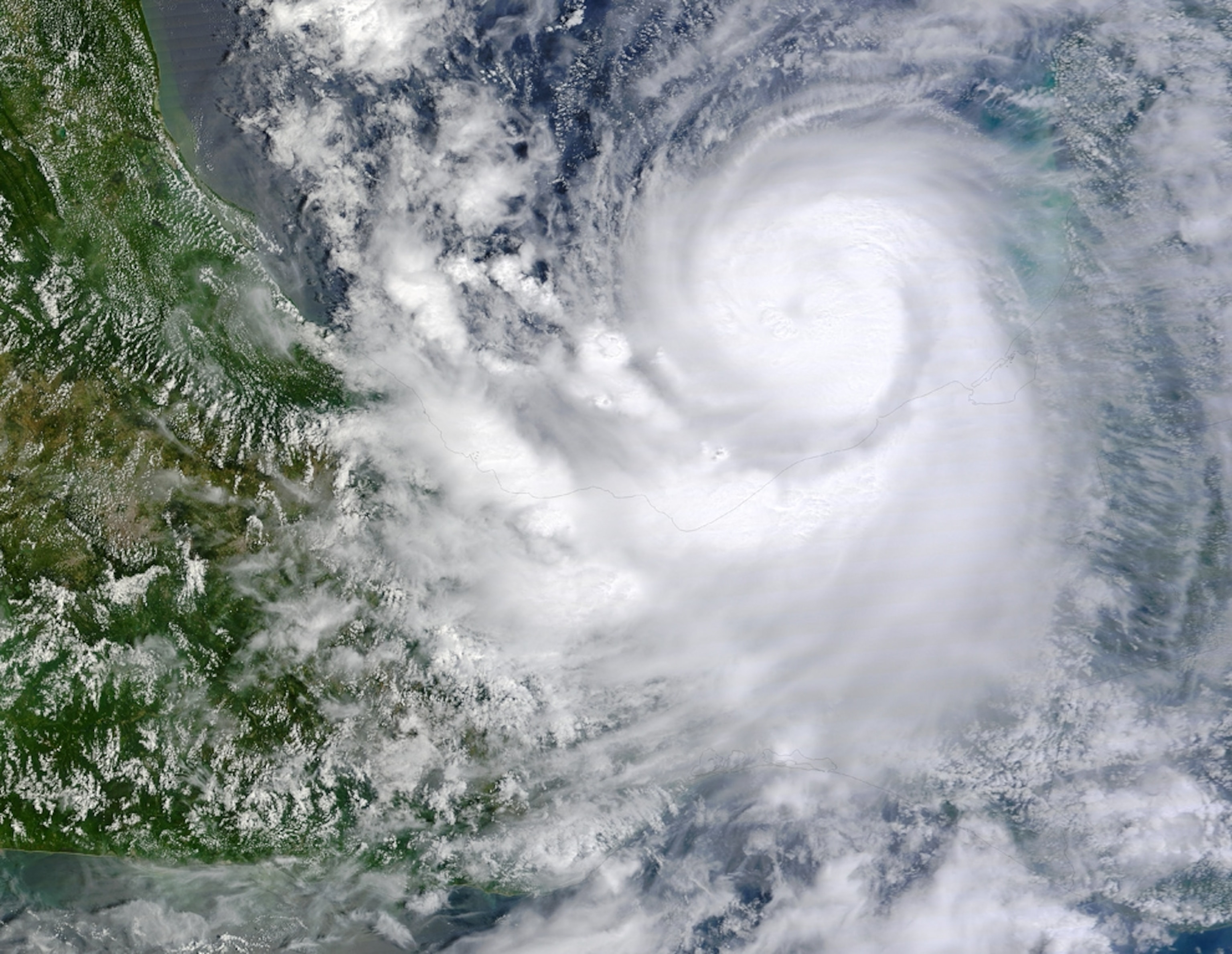 Hurricane Karl over Mexico.