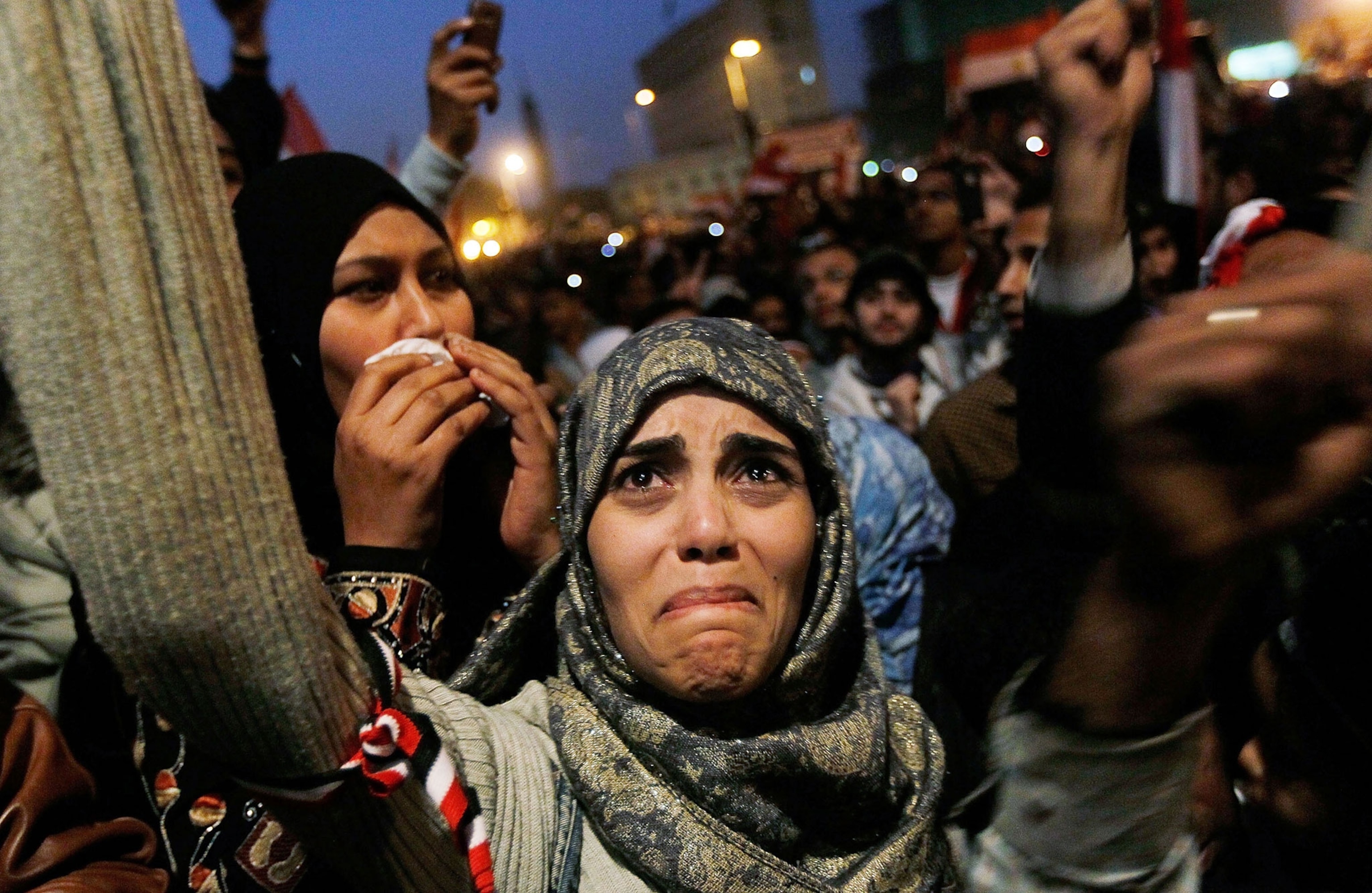 young protester in Tahir Square during the Arab Spring
