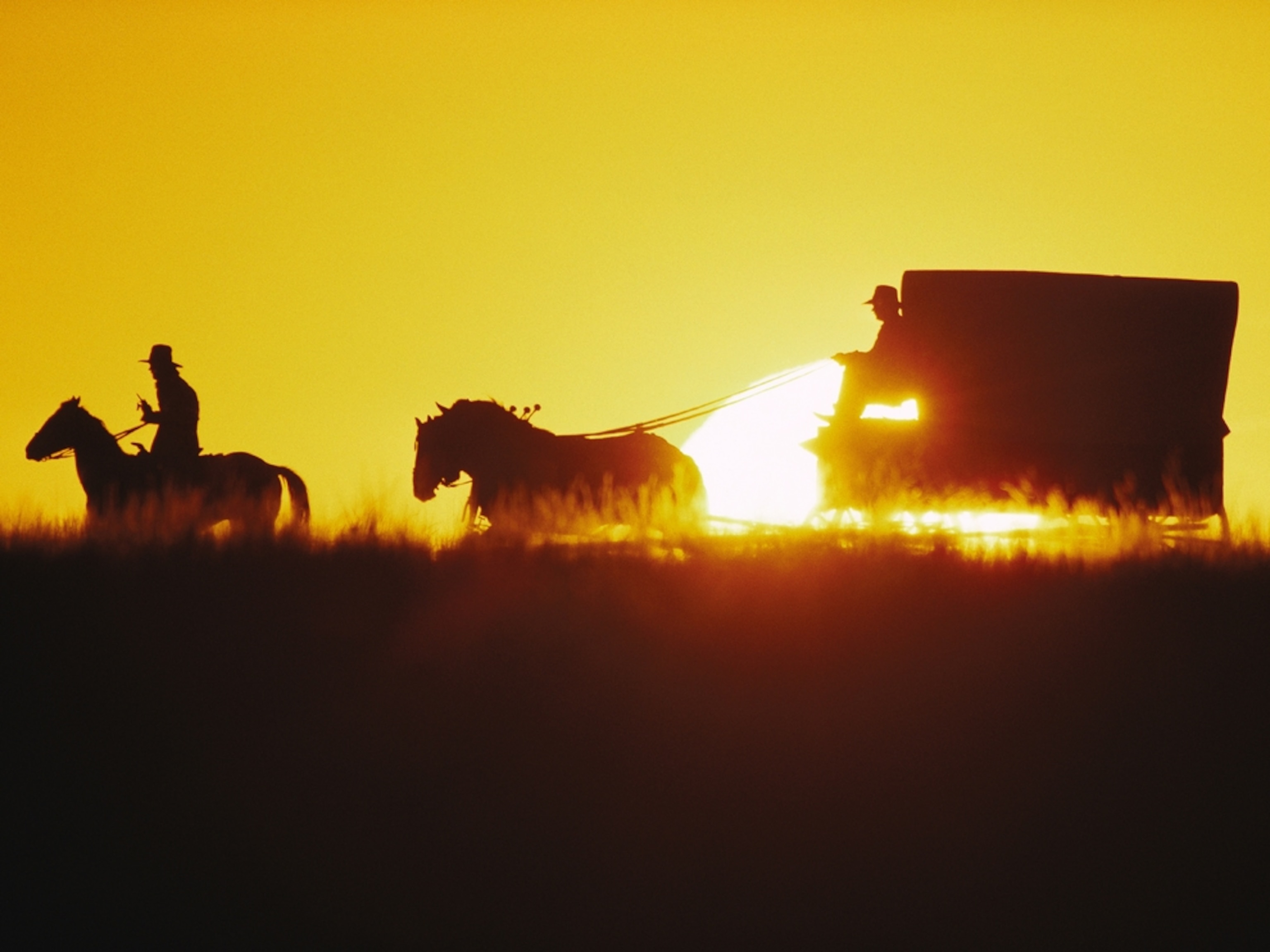 reenacting a covered wagon trip along the Santa Fe Trail