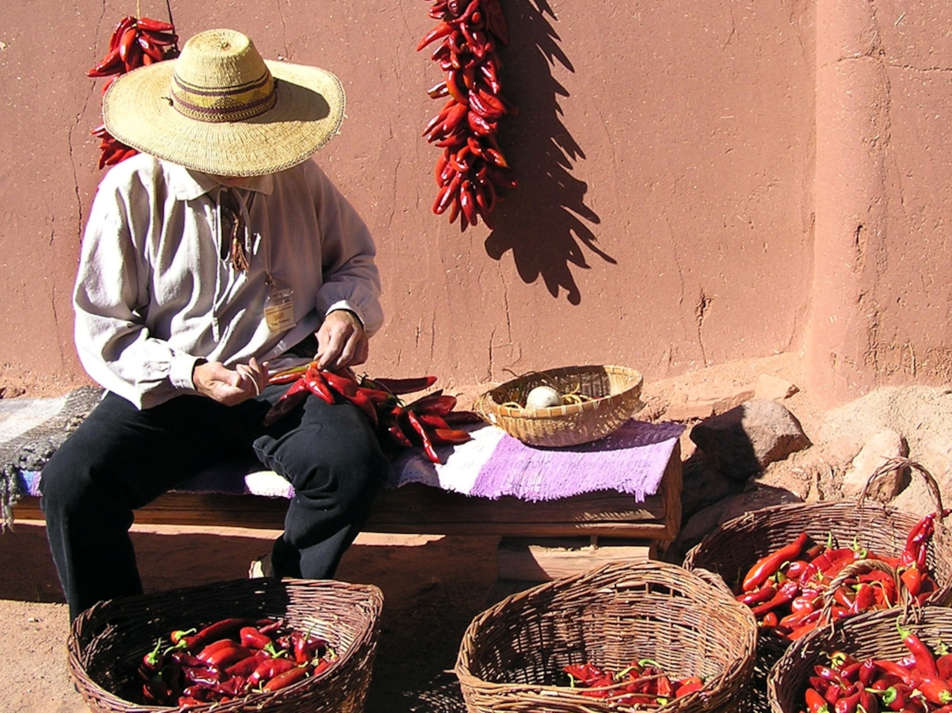 Man making chili crafts